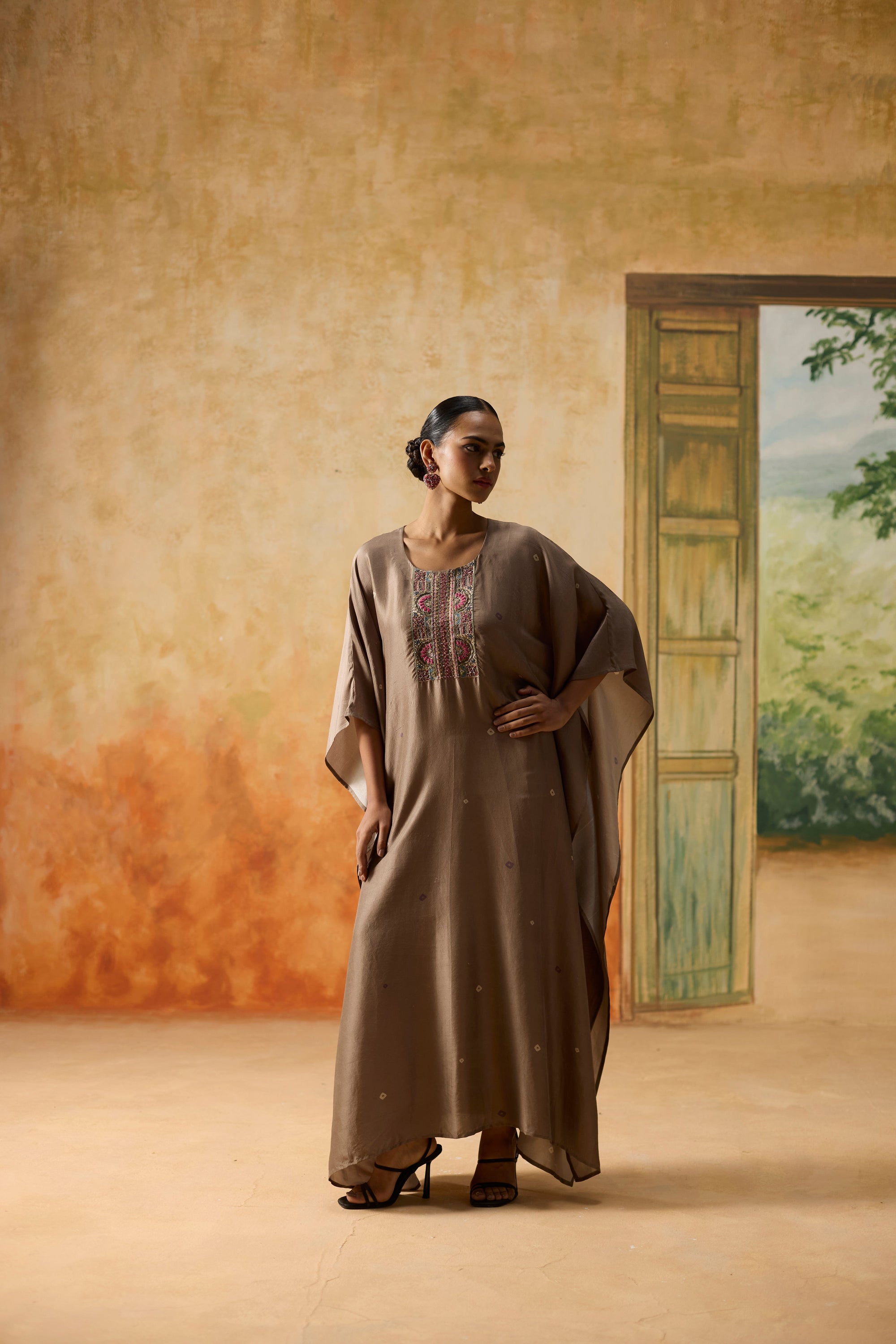 Holly Kaftan - Brown
