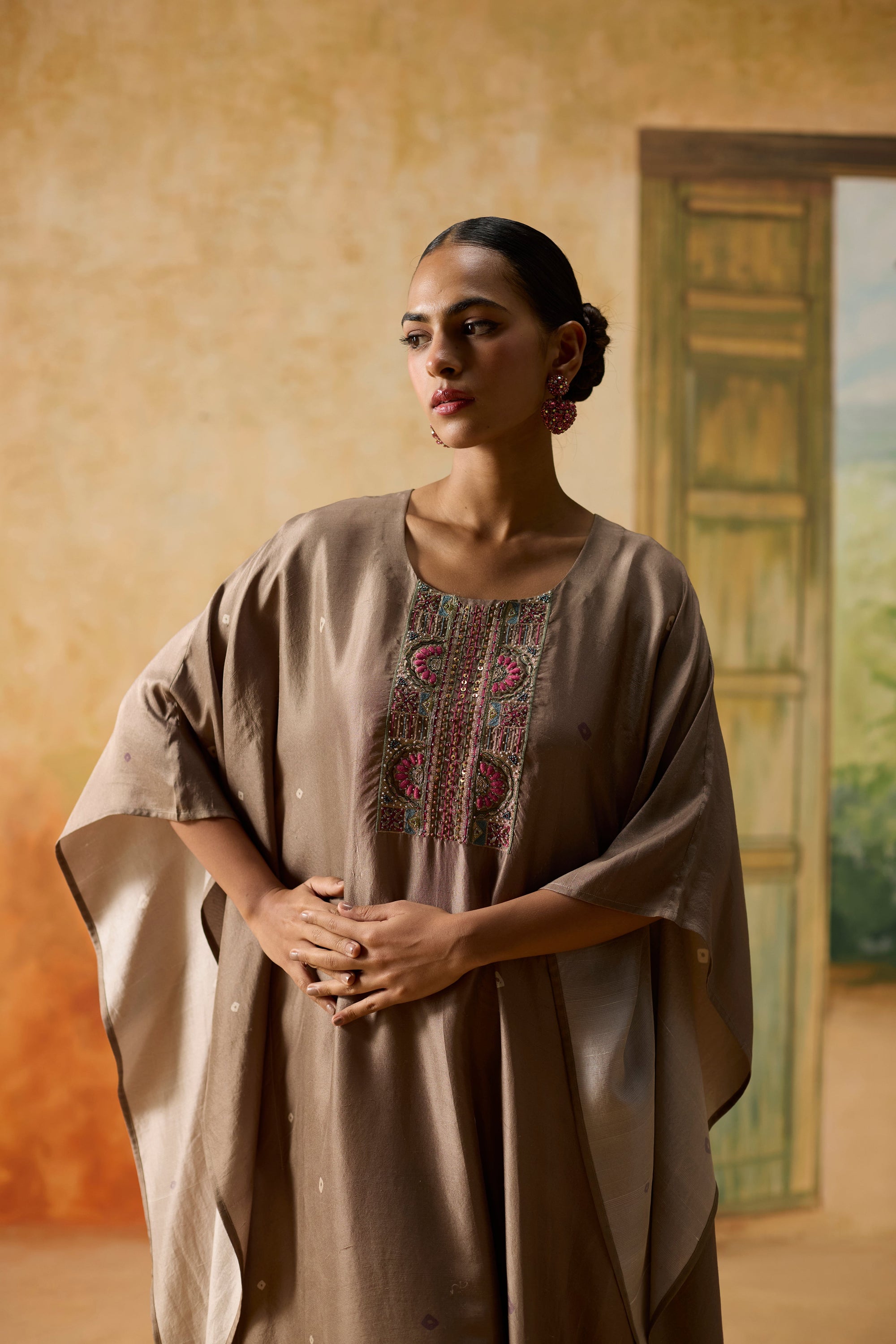 Holly Kaftan - Brown