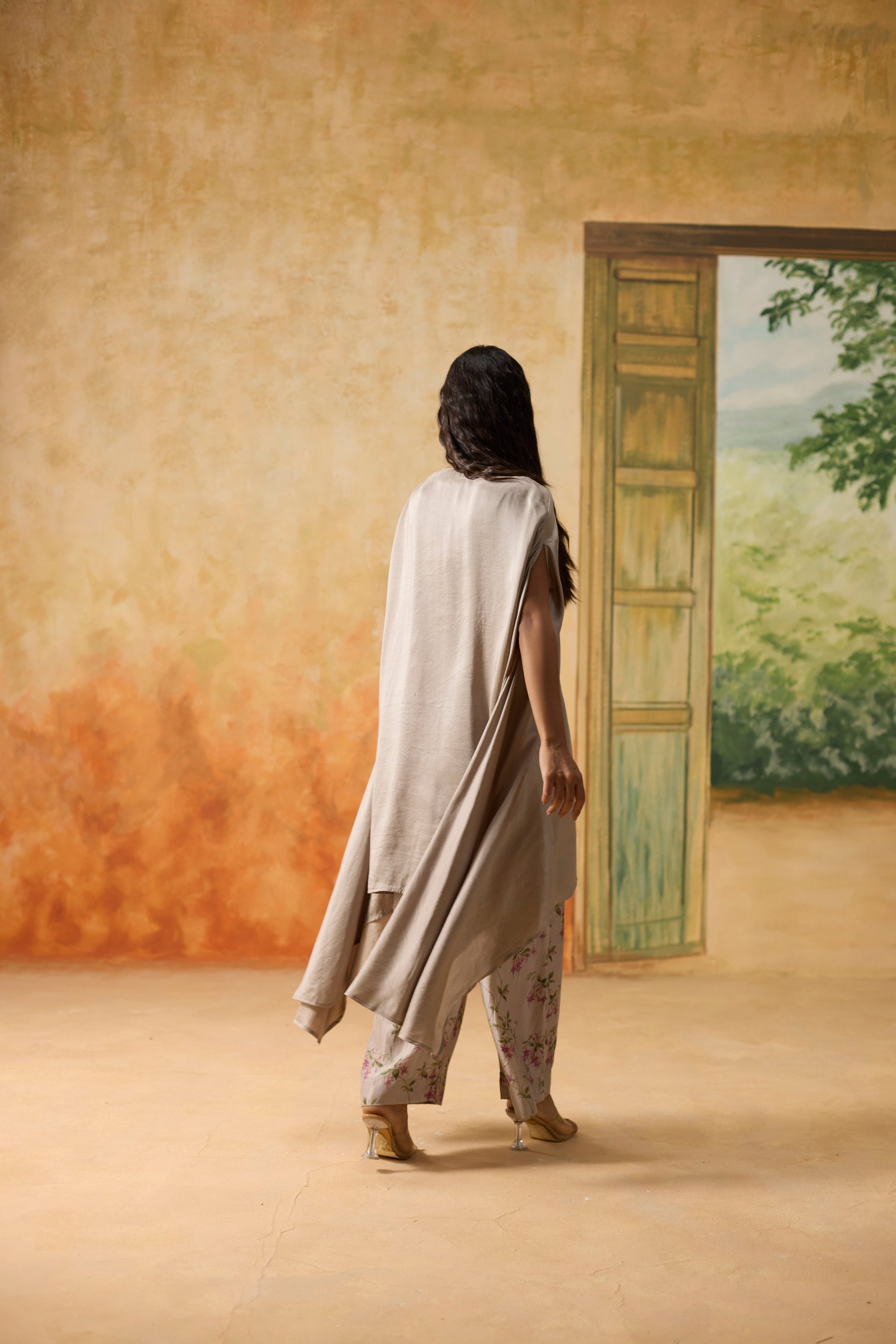 Earlstone Kaftan Set - Light Grey