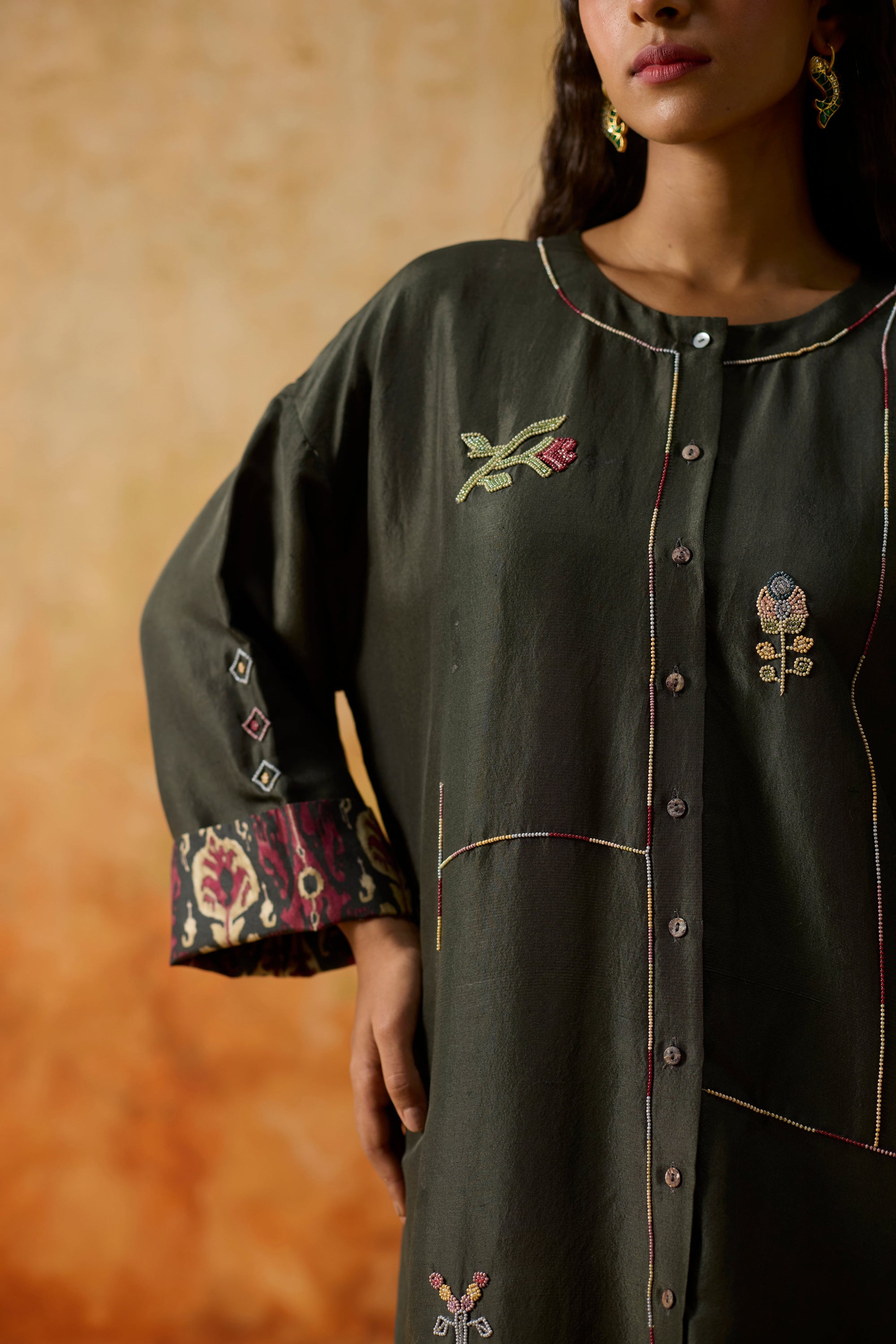 Ikkato Kurta Set - Charcoal Grey