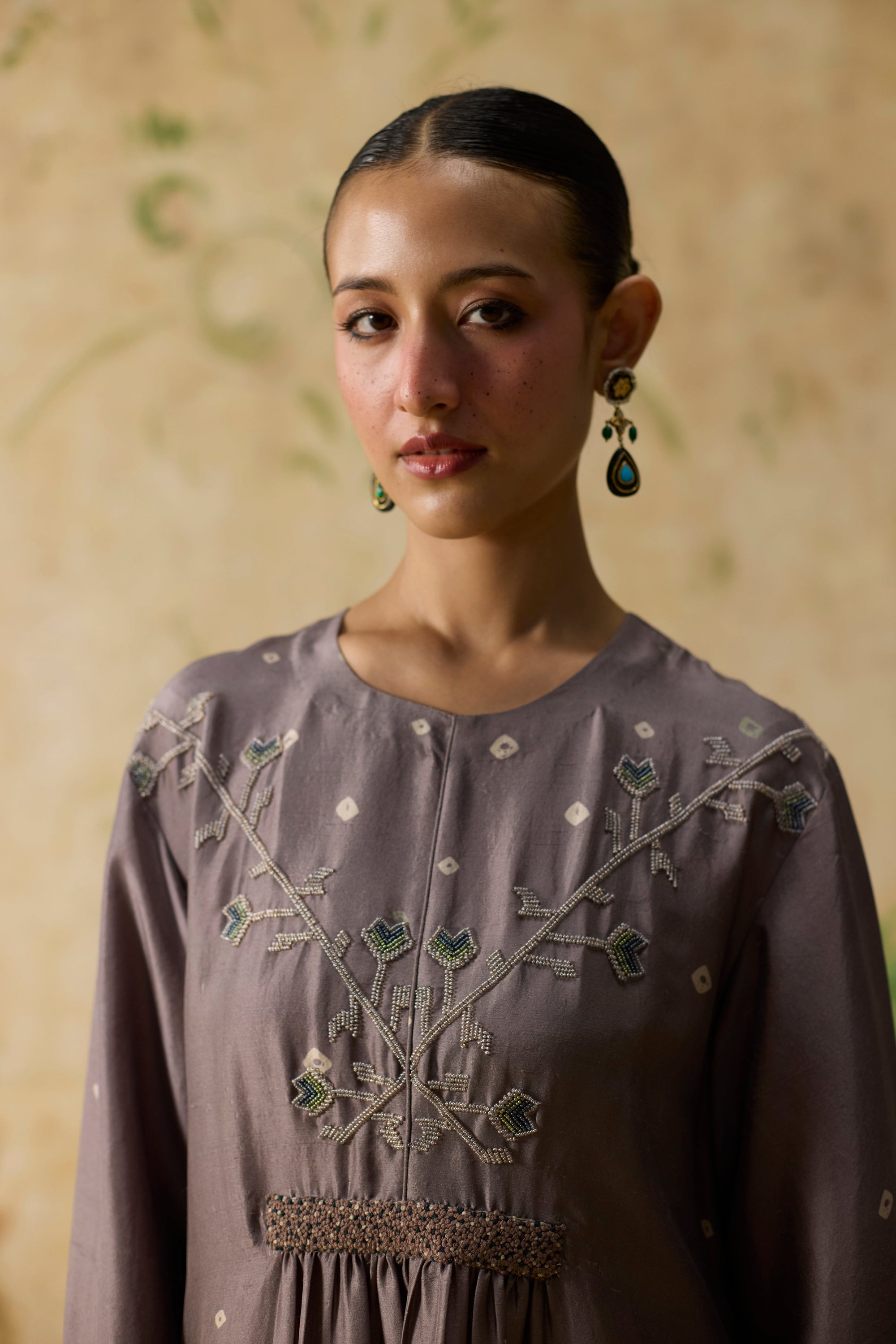 Bandani Kurta Set - Brown