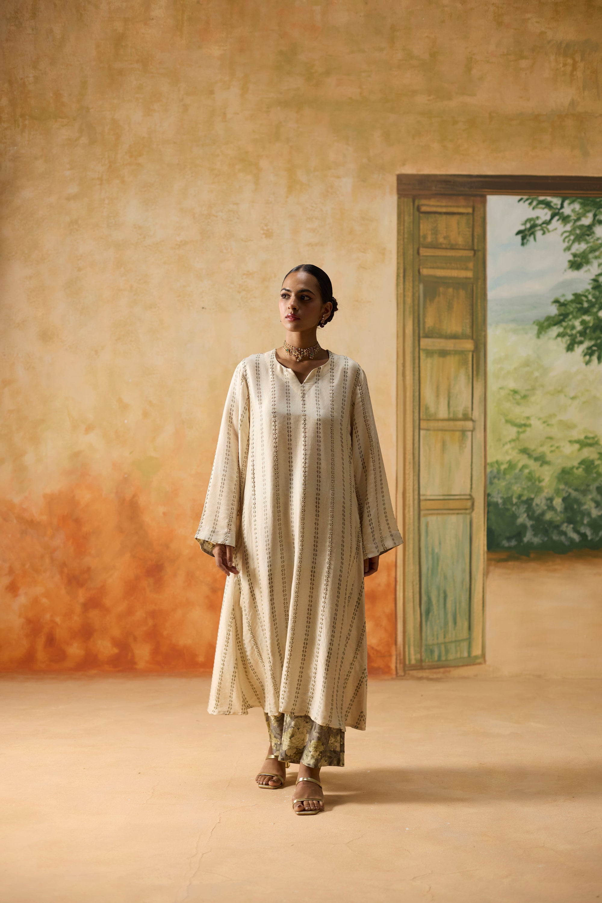 Heath Kurta Set - Beige