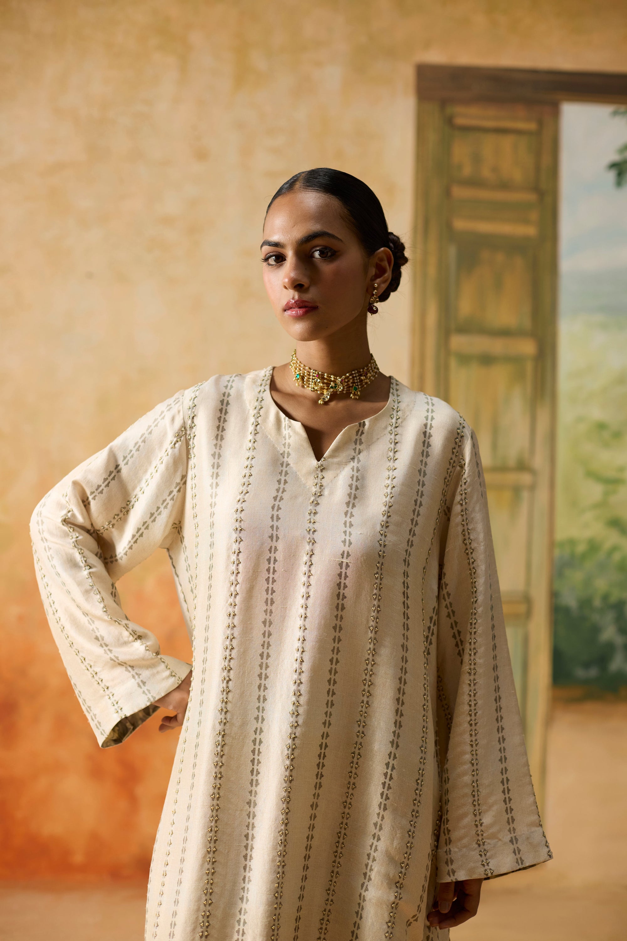 Heath Kurta Set - Beige