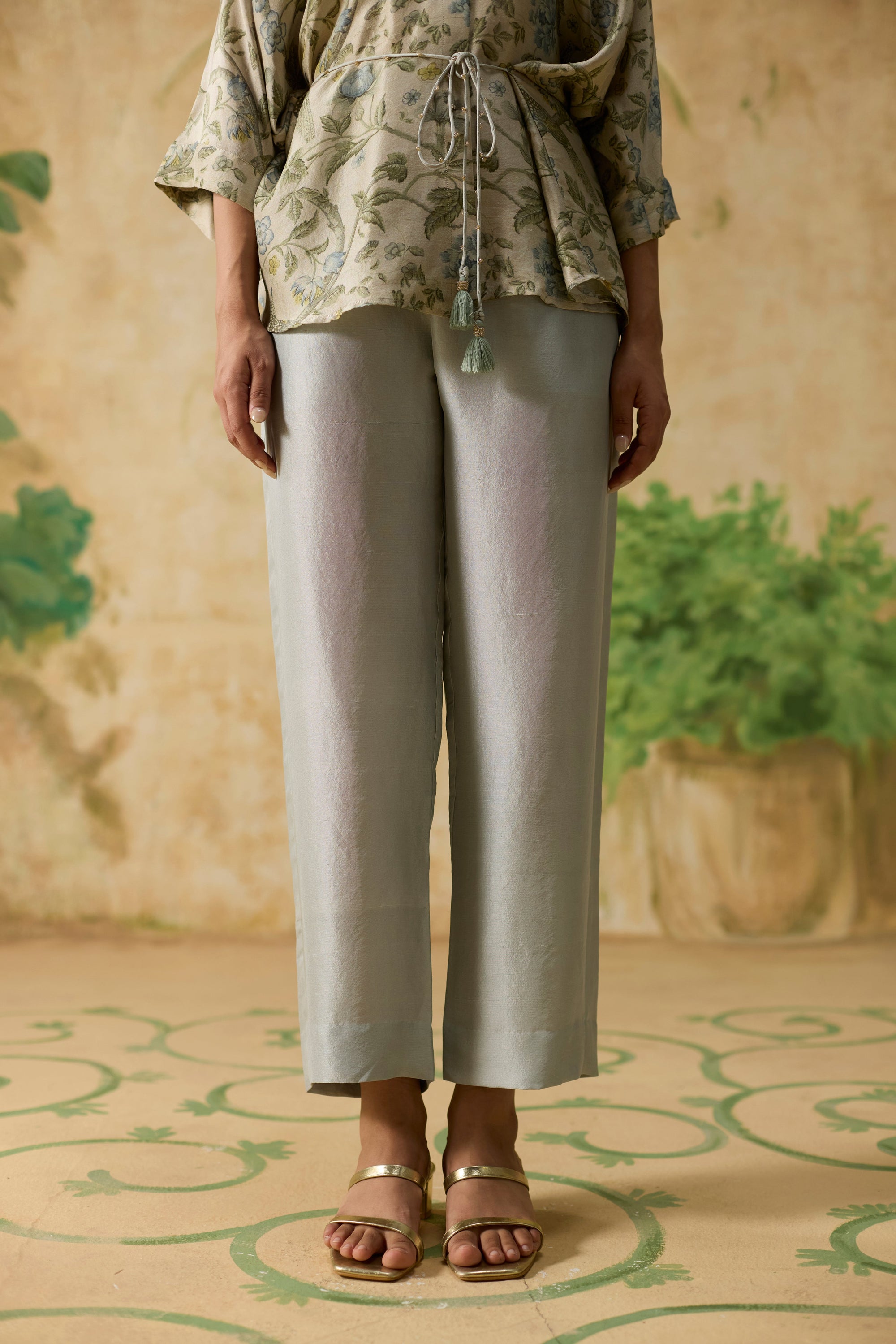 Ashen Co-Ord Set - Grey And Light Blue