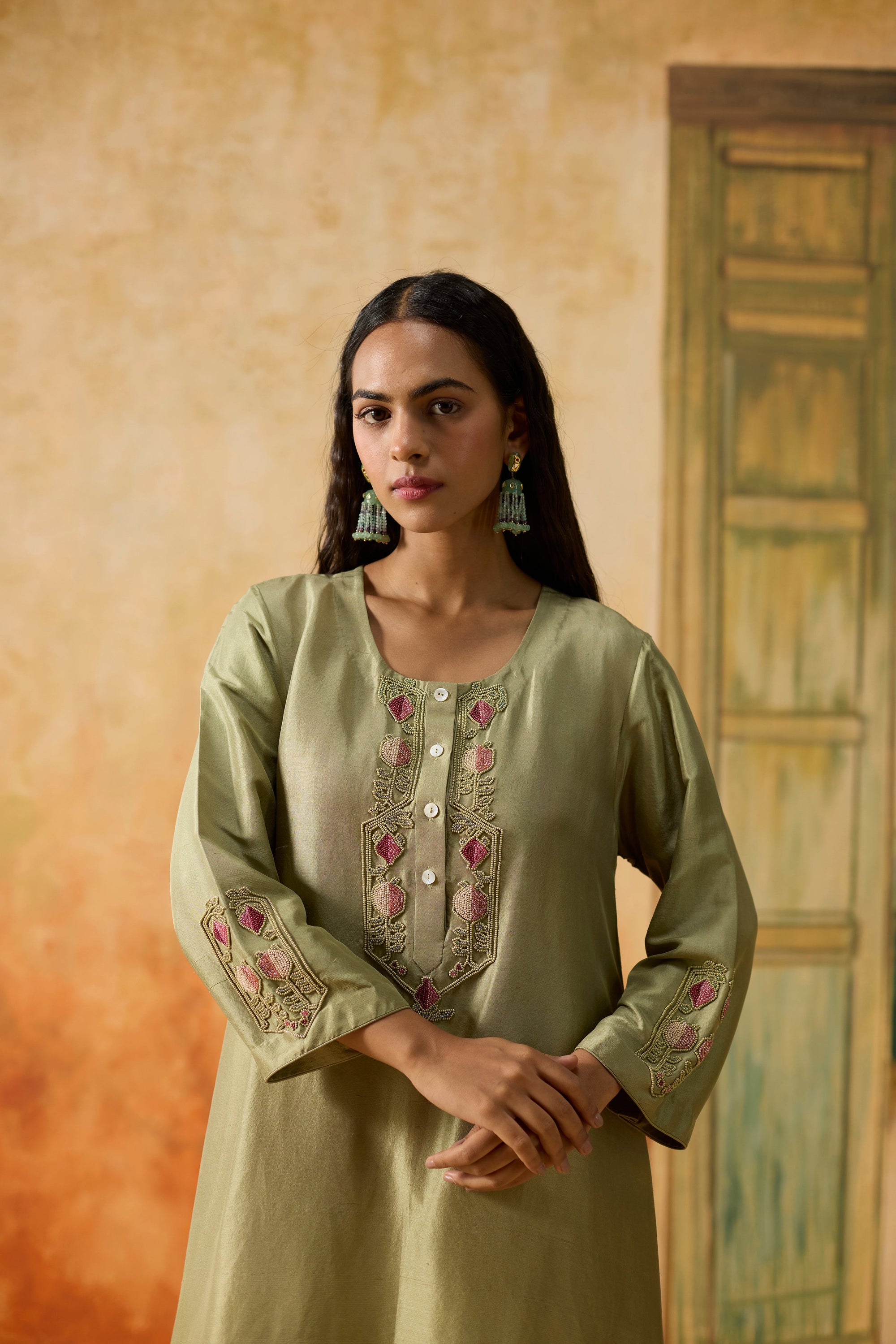 Moor Kurta Set - Green