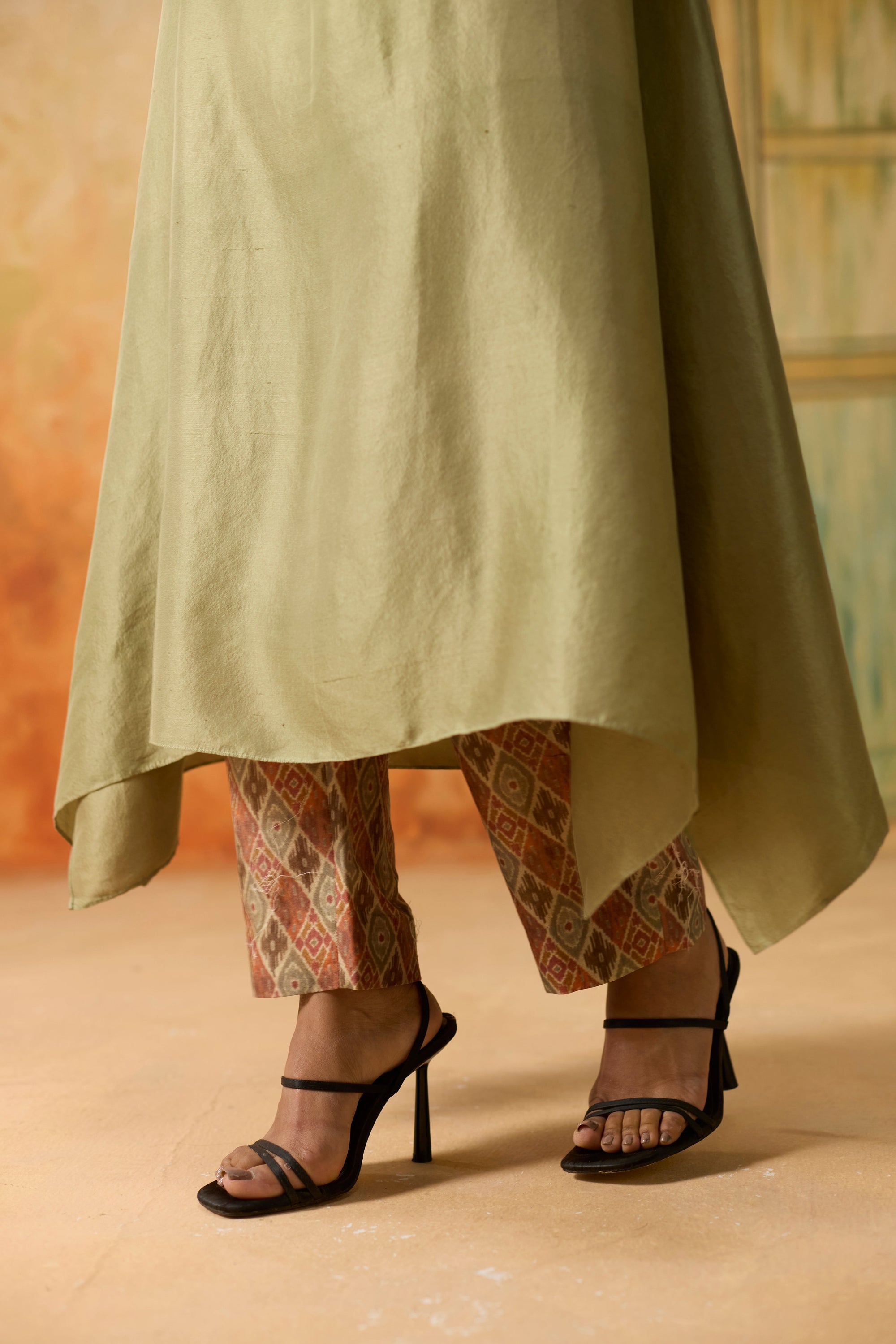 Moor Pant - Green And Burgundy