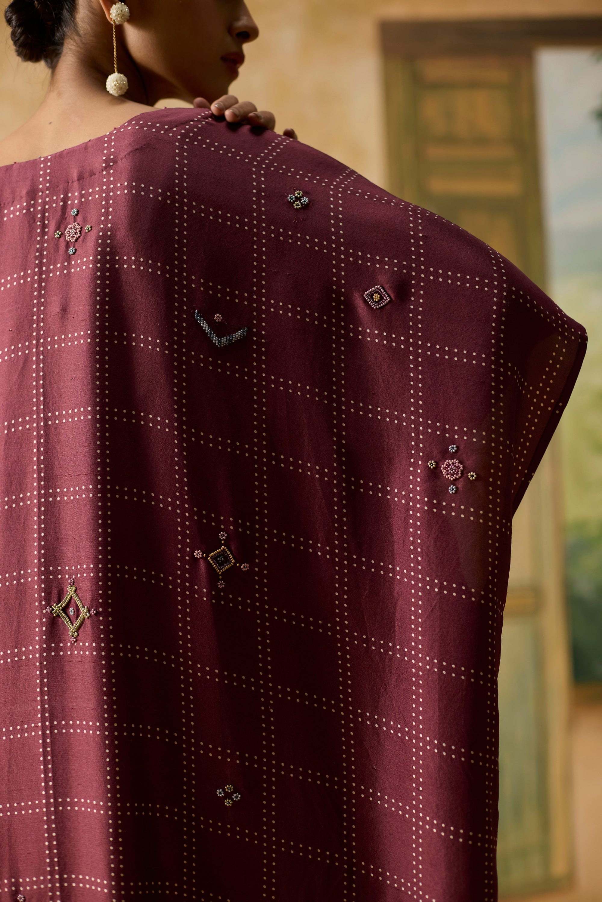 Garnet Kaftan - Burgundy
