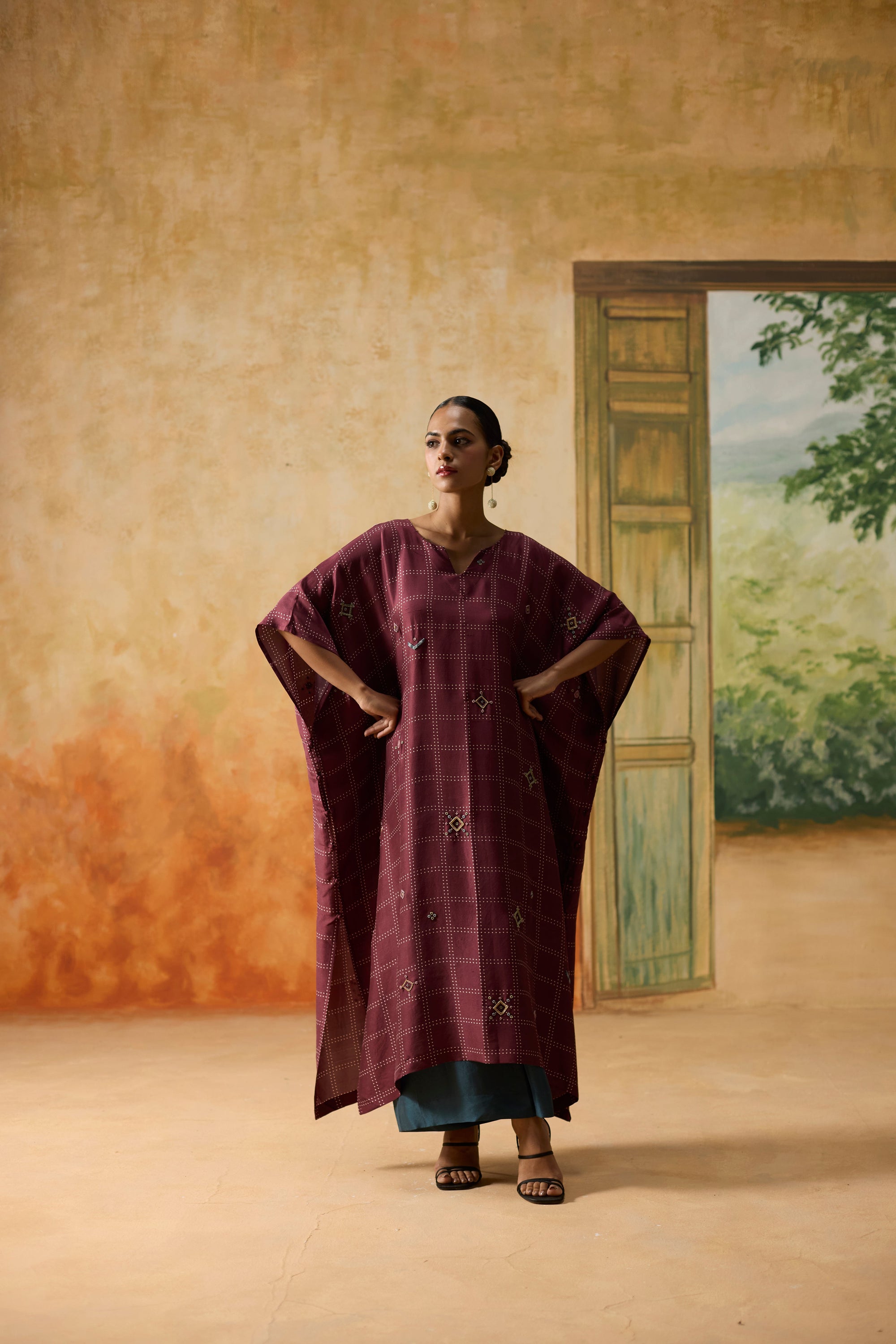 Garnet Kaftan - Burgundy