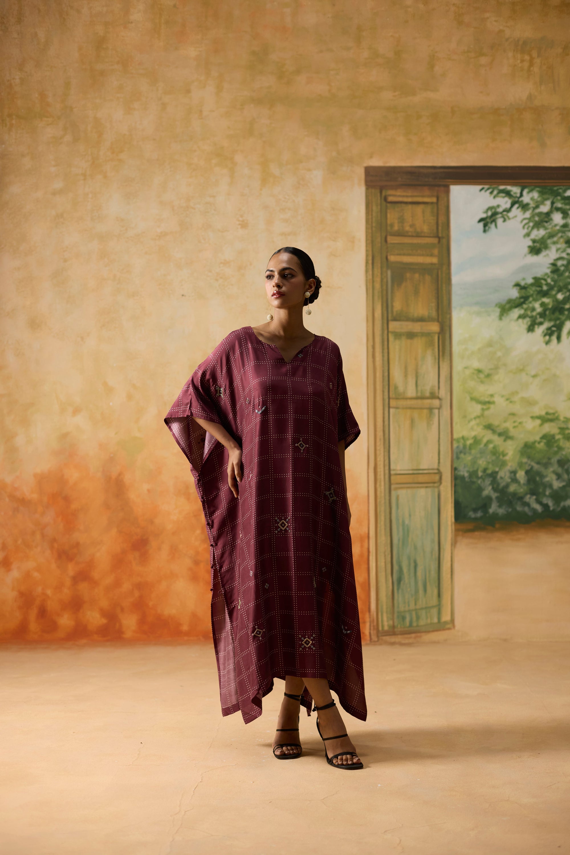 Garnet Kaftan - Burgundy