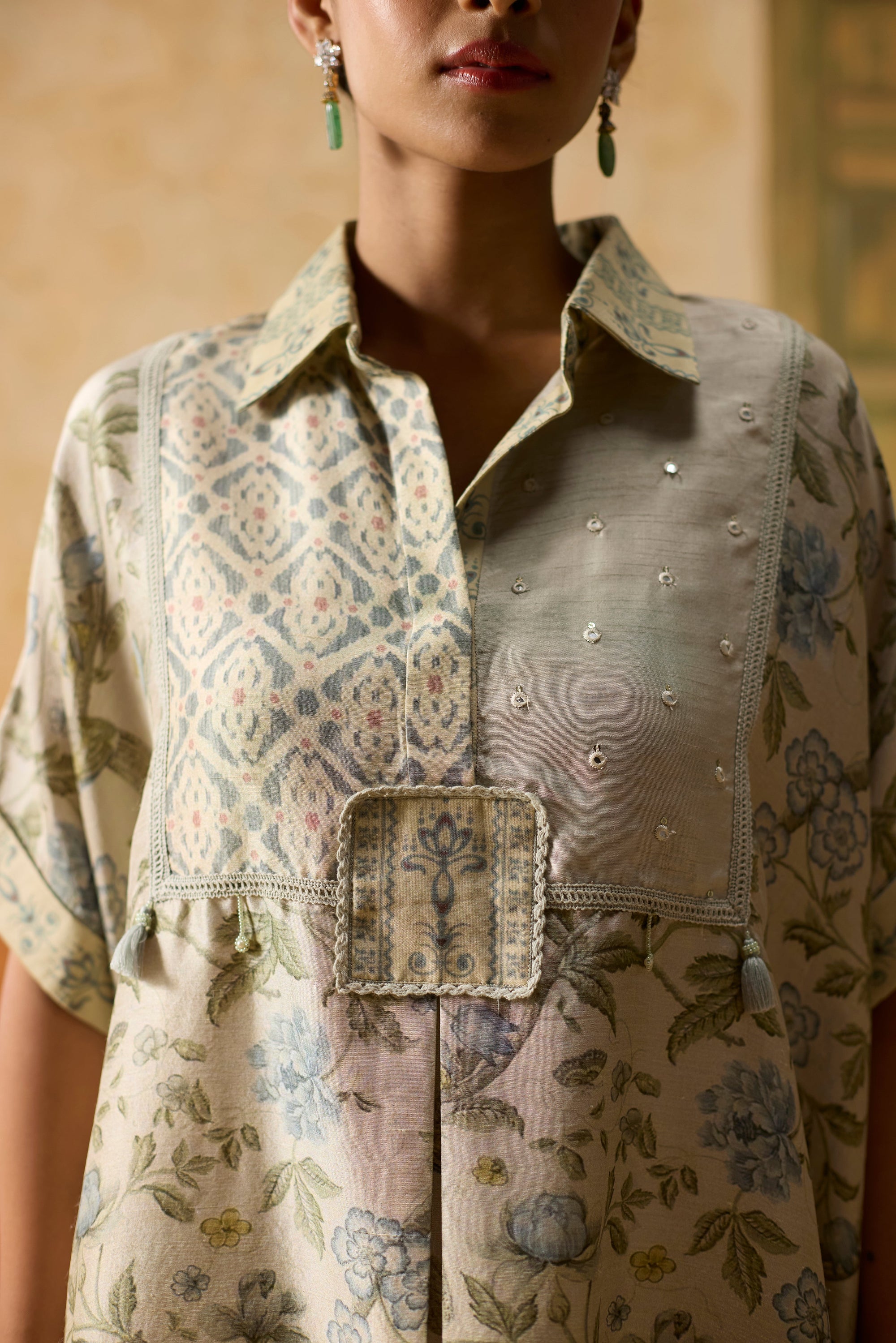 Kiiro Top - Grey And Light Blue