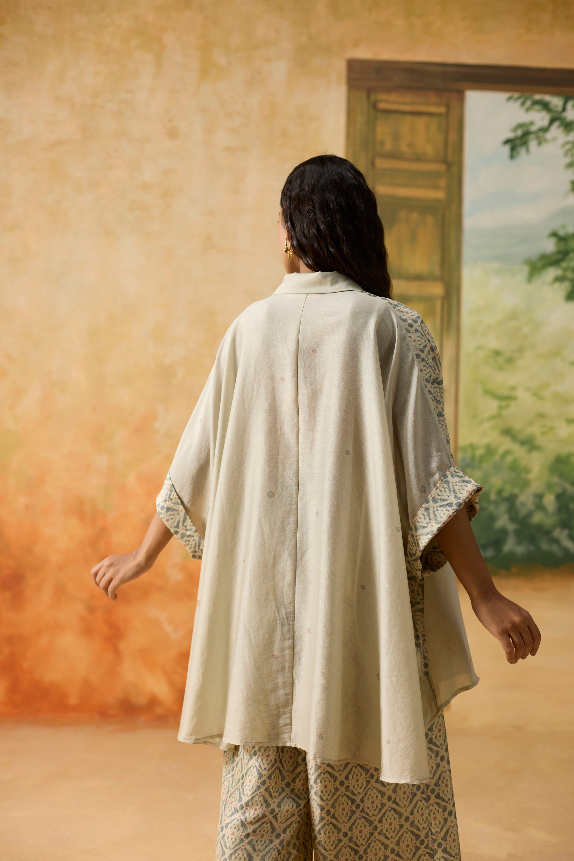 Mist Shirt - Beige And Blue