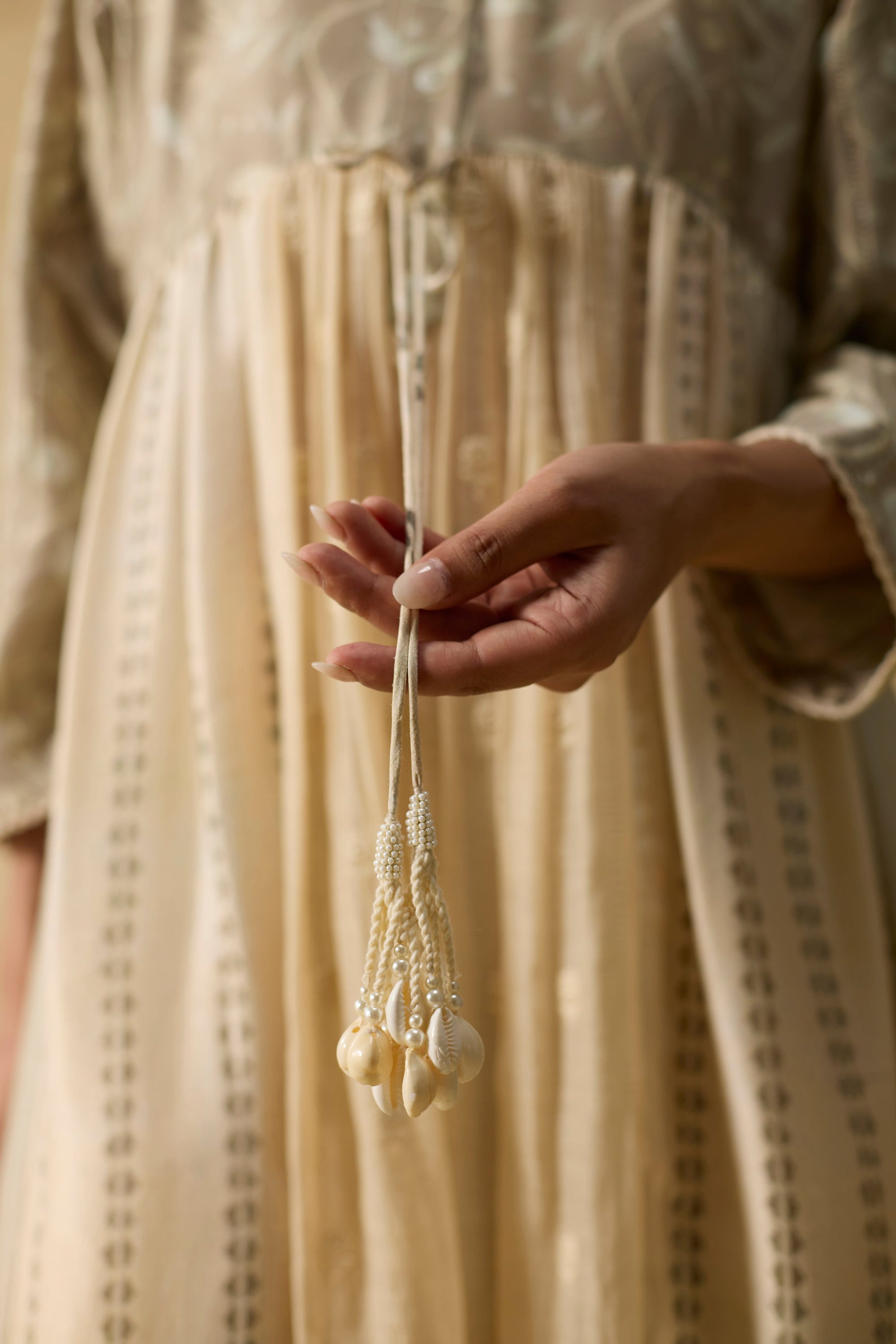 Chowa Kurta - Beige And Brown
