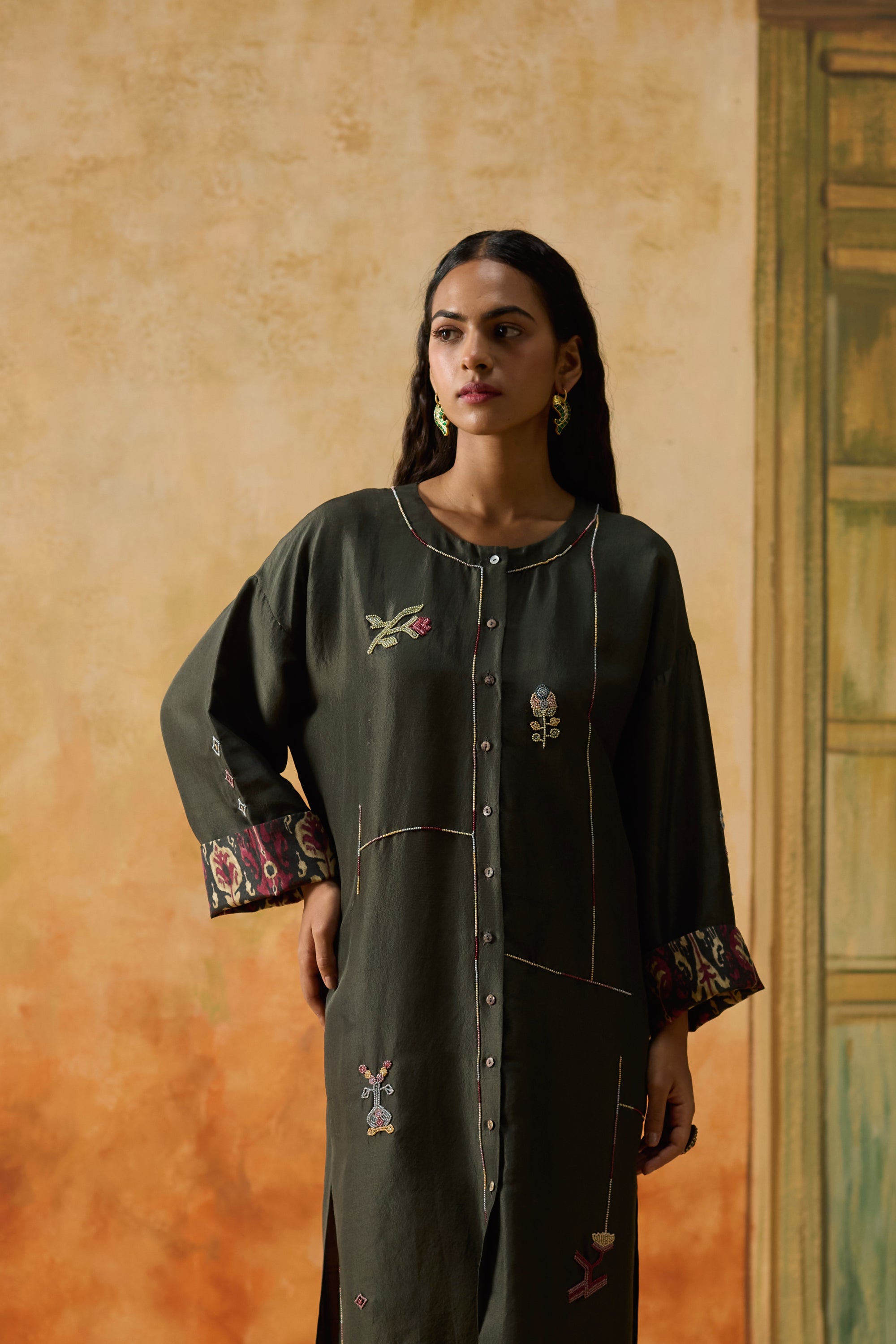 Ikkato Kurta - Charcoal Grey
