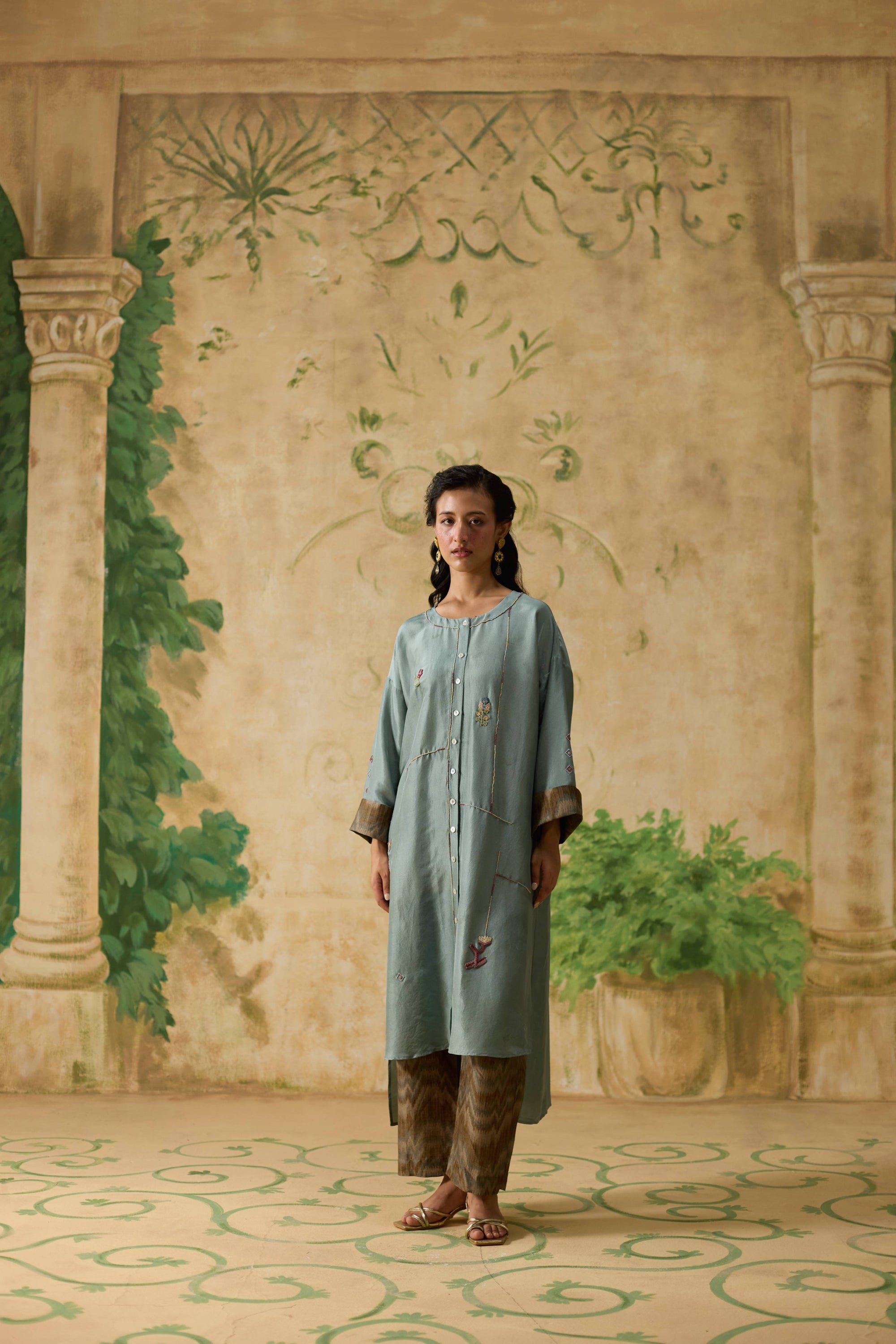 Ikkato Kurta Set - Teal