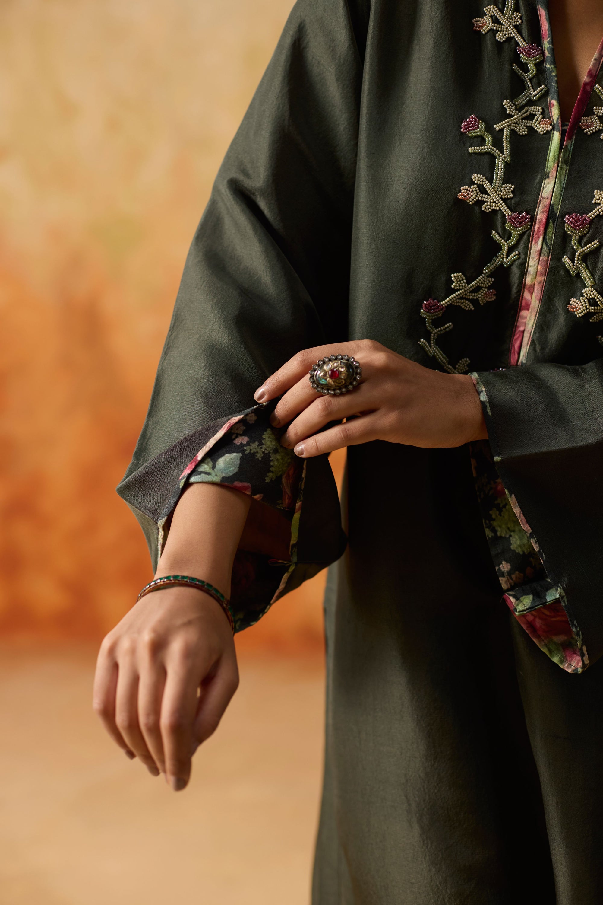 Niwa Kurta - Charcoal Grey