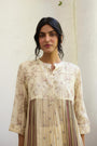 Chowa Kurta - Ecru and Purple