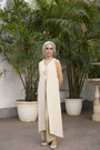 Mirelle Kurta- Ecru and Green