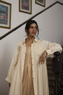 Vayra Tunic- Ecru and Pink