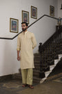 Noel Kurta- Ecru and Blue