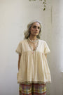 Estelle Top- Ecru and Pink