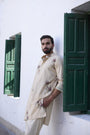 Brio Kurta- Ecru and Red