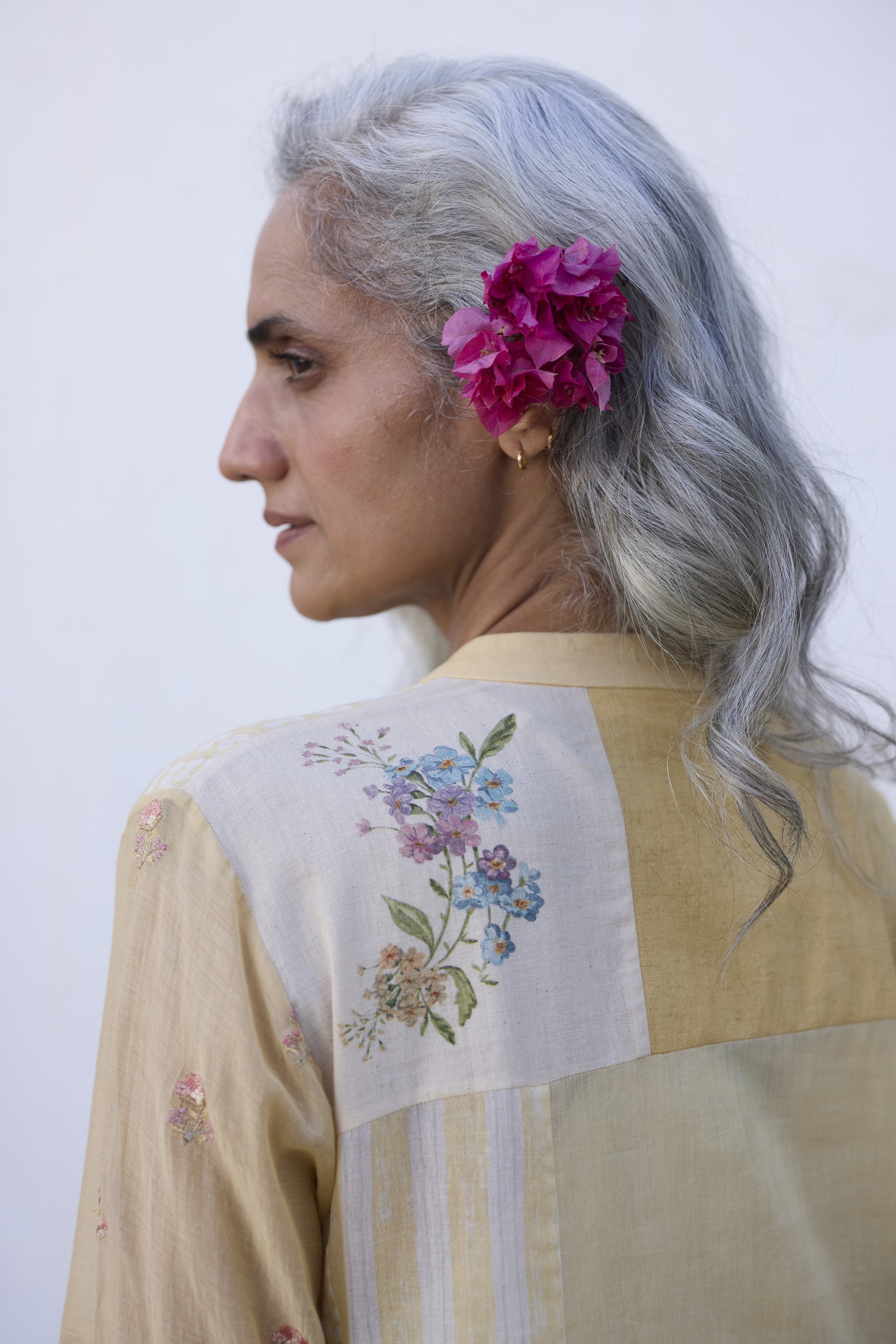 Johin Tunic Set - Ecru &amp; Yellow