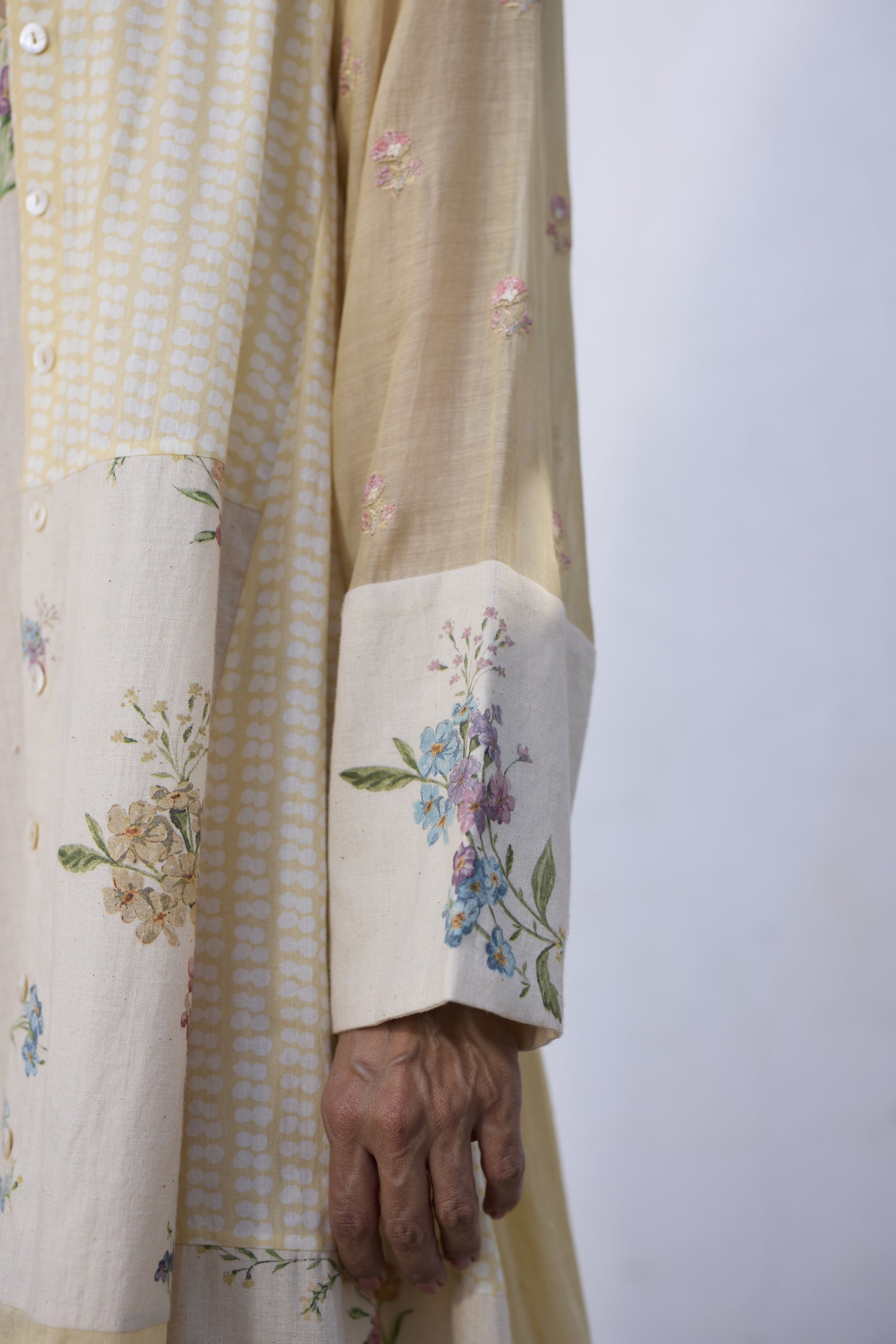Johin Tunic Set - Ecru &amp; Yellow