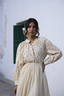 Primrose Shirt- Ecru and Red