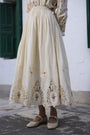 Primrose Skirt- Ecru and Red