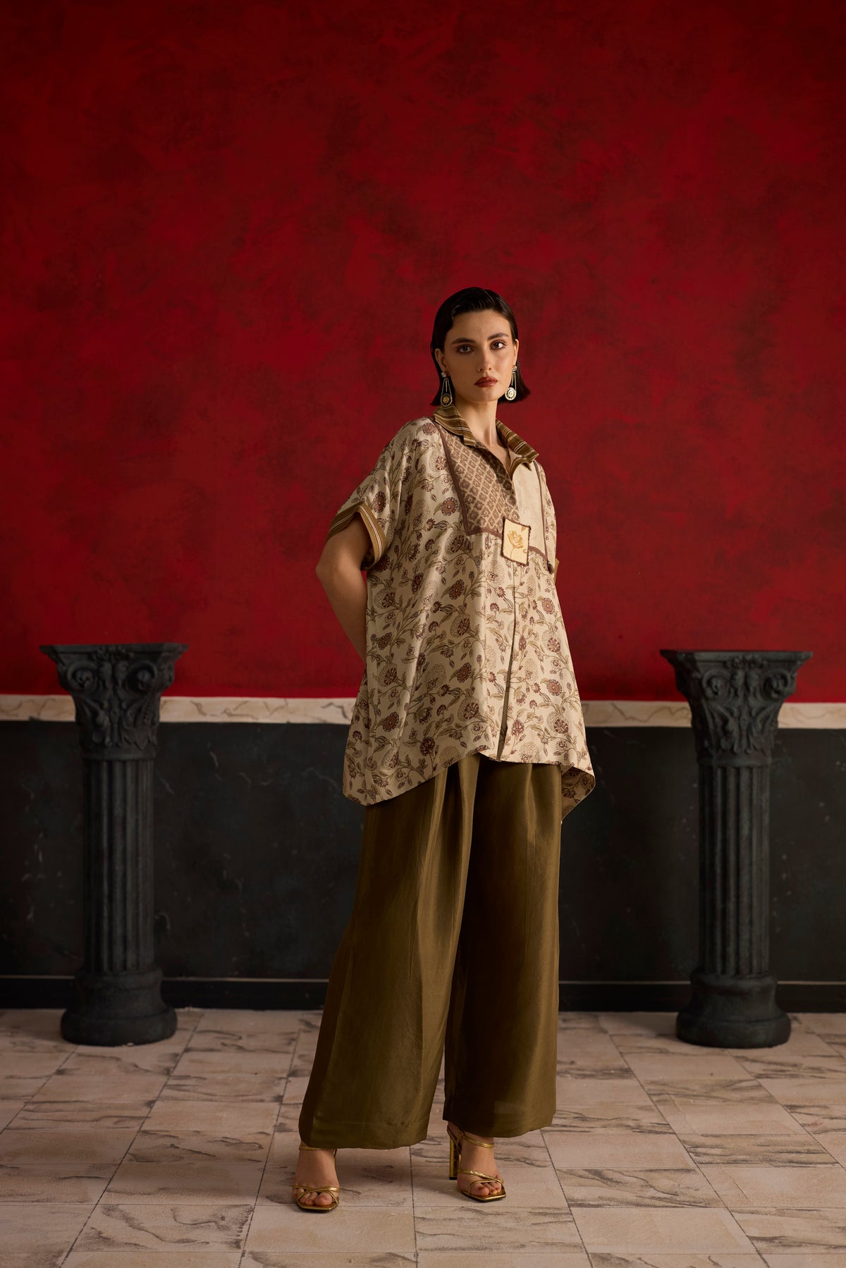 Kiiro Top- Brown and Beige