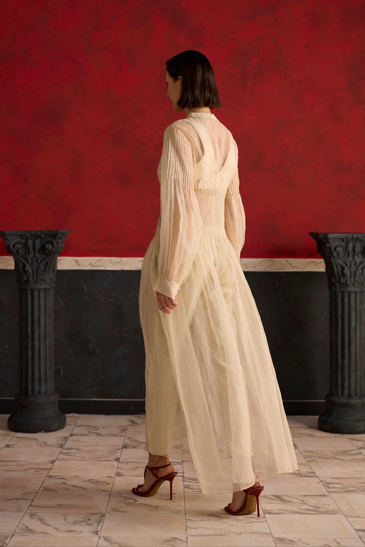 Serene Tunic Set- Off white and Gold