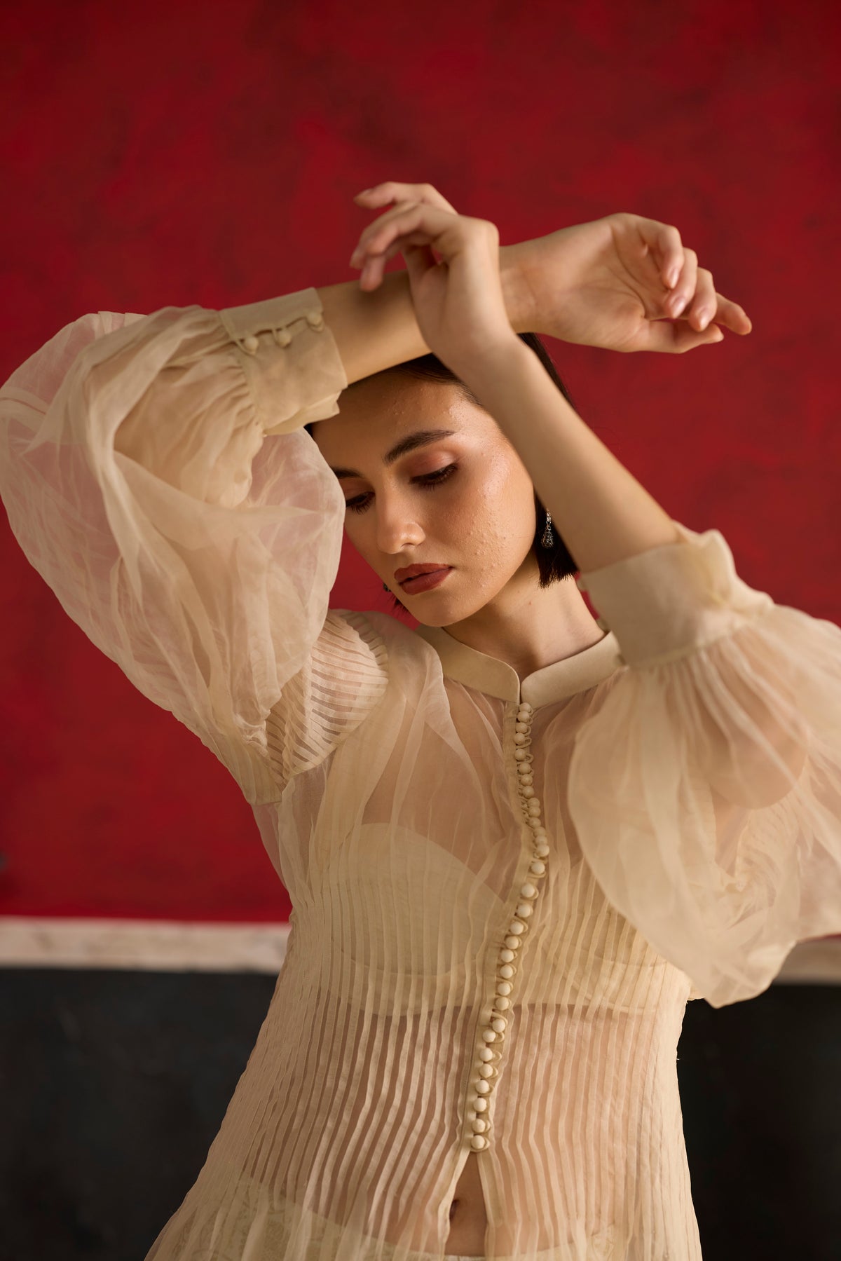 Serene Tunic Set- Off white and Gold
