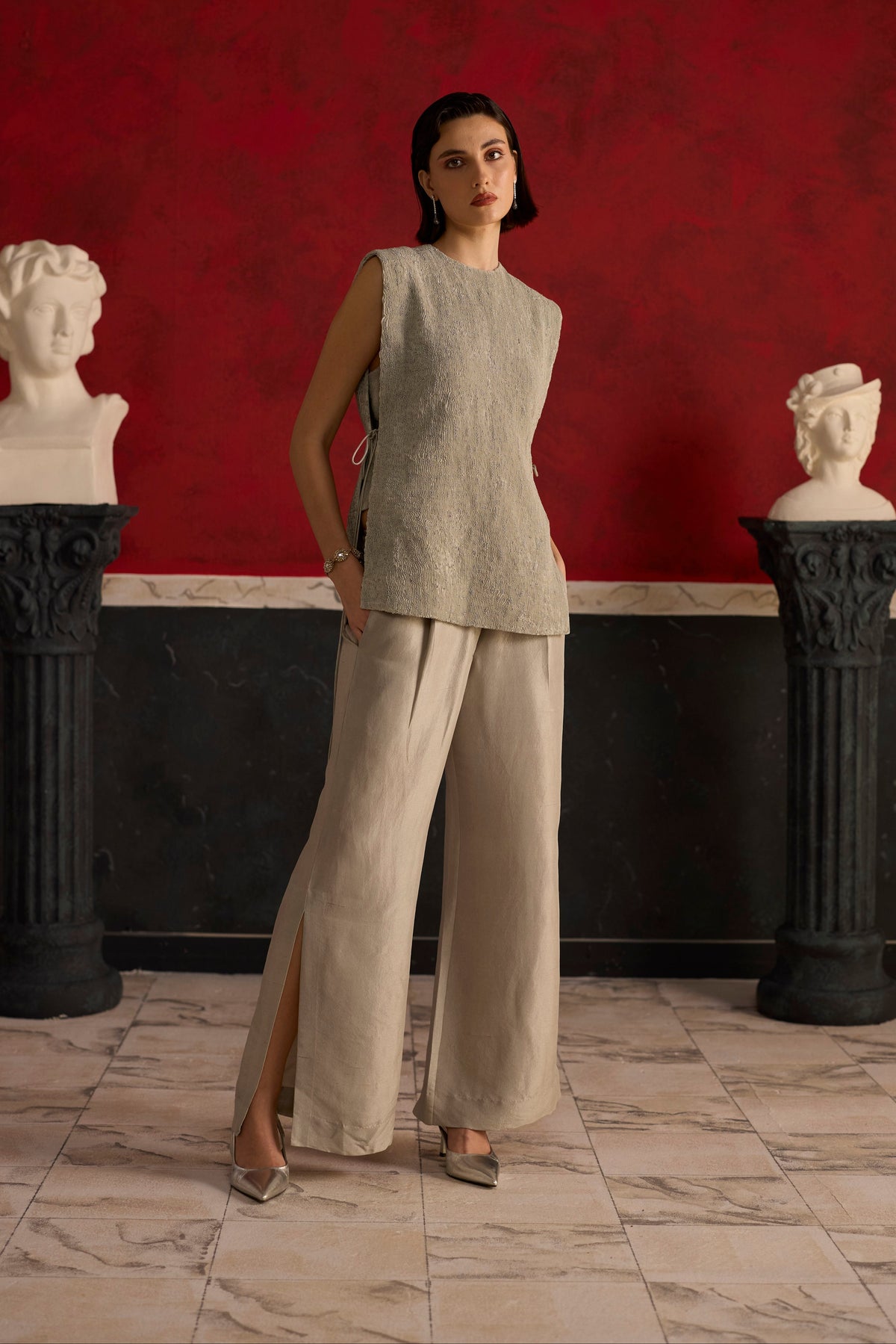 Aveline Co-ord set- Silver