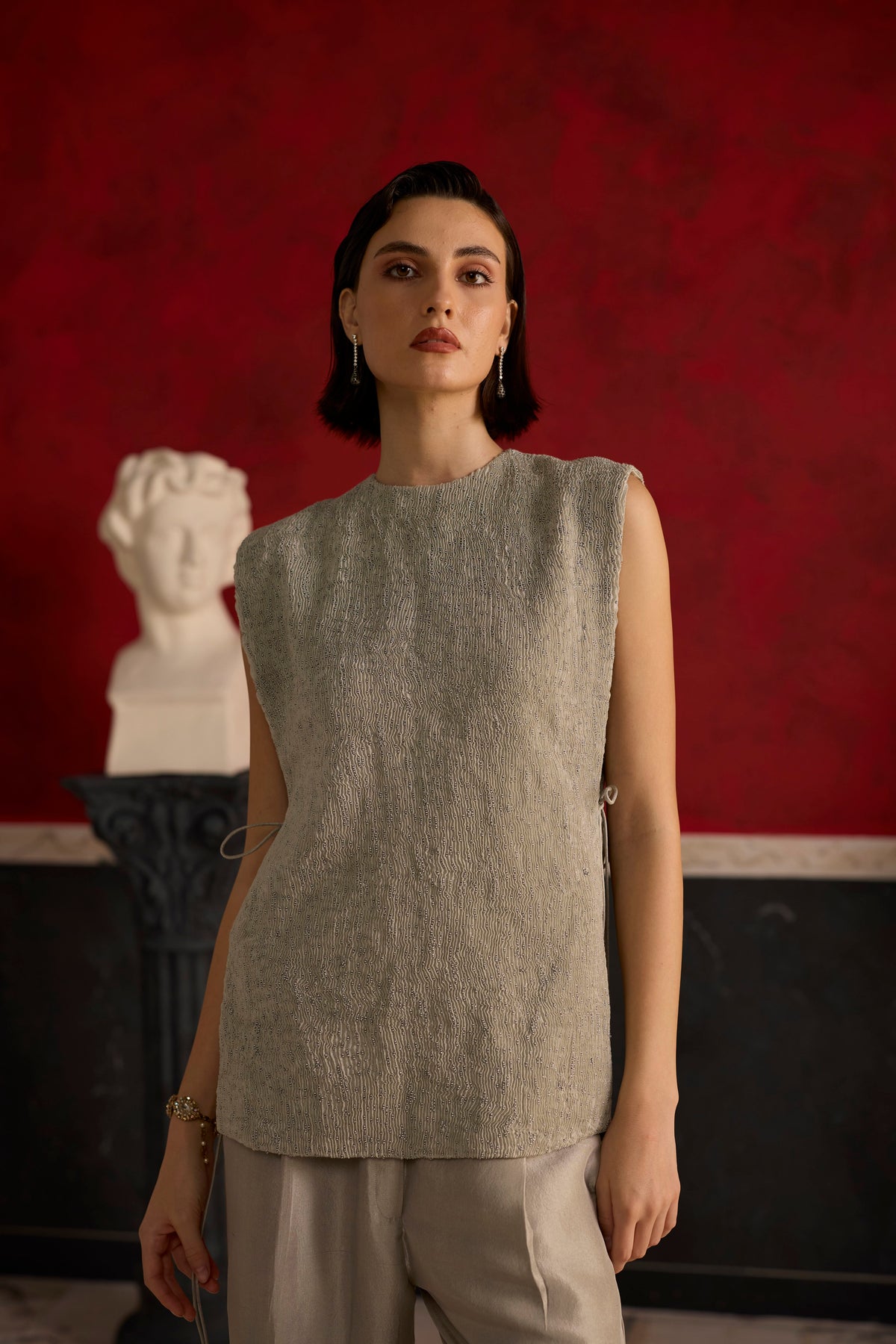 Aveline Co-ord set- Silver