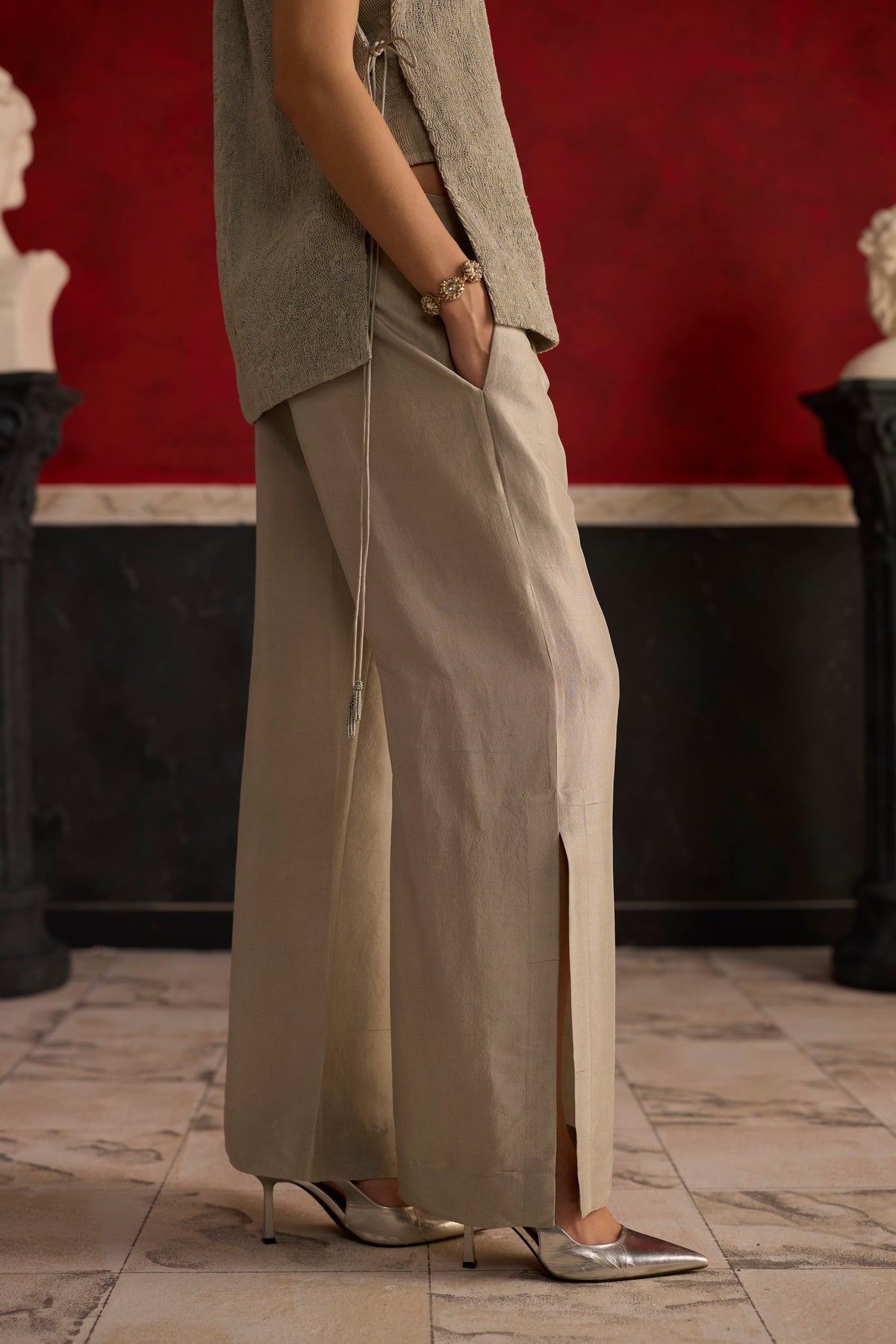 Aveline Co-ord set- Silver