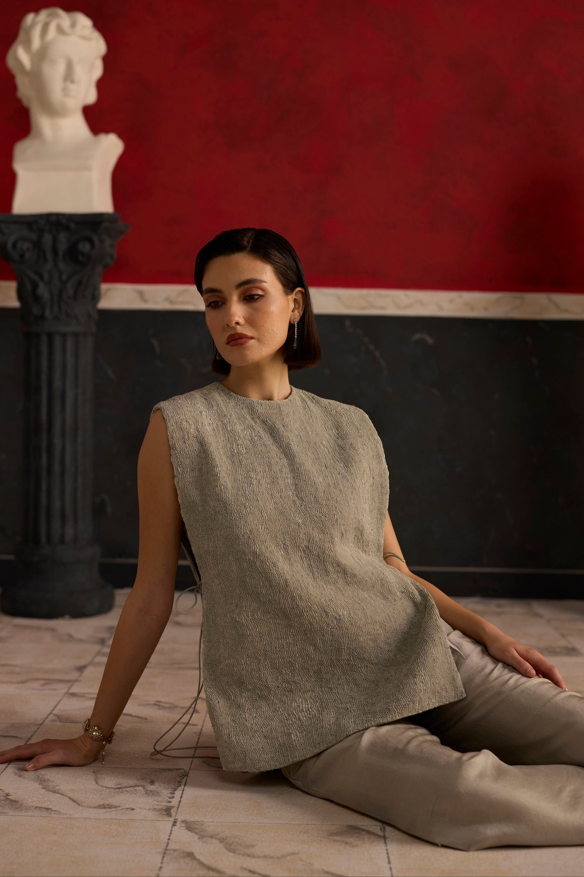 Aveline Co-ord set- Silver