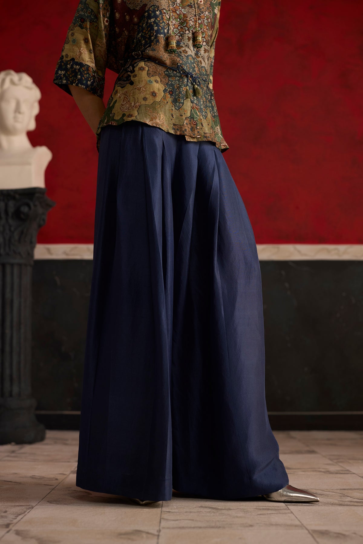Ashen Co-ord set- Brown and Blue