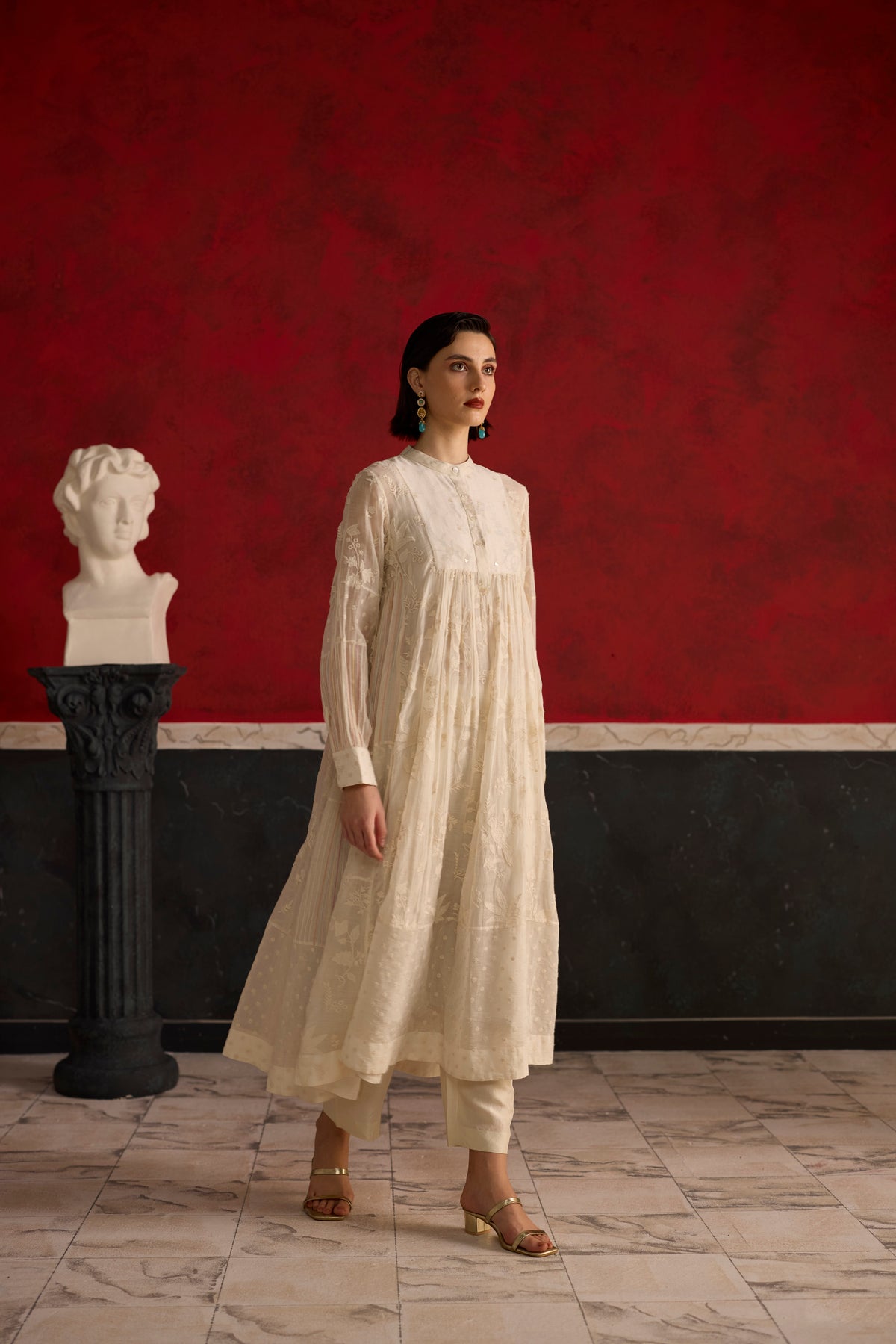 Tori Tunic Set- Off white
