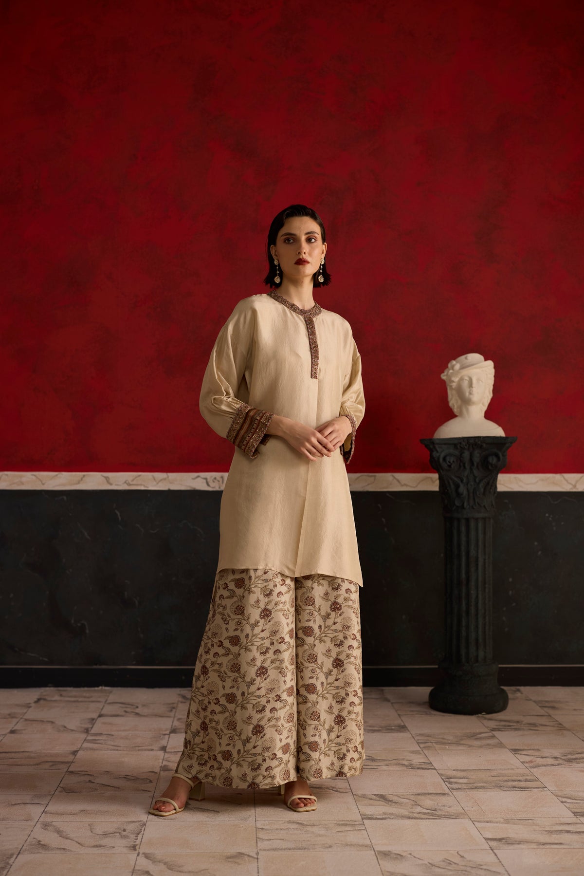 Liora Kurta set- Brown and Beige