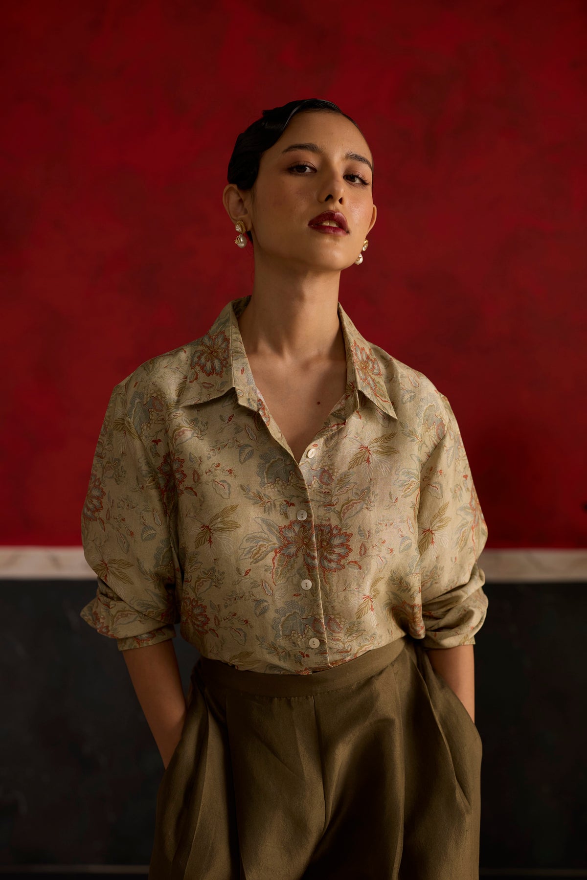 Noa Shirt- Grey and blue