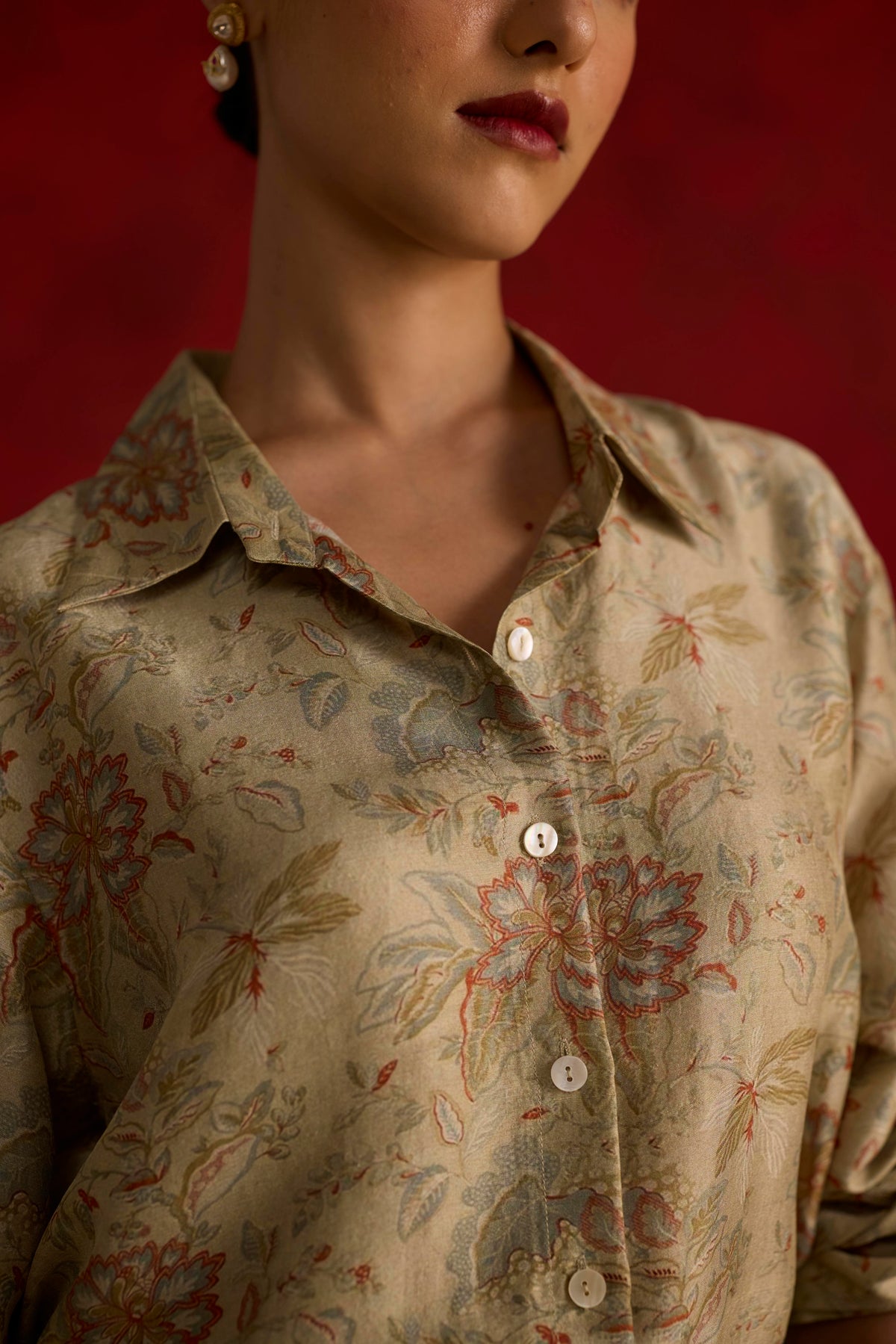 Noa Shirt- Grey and blue