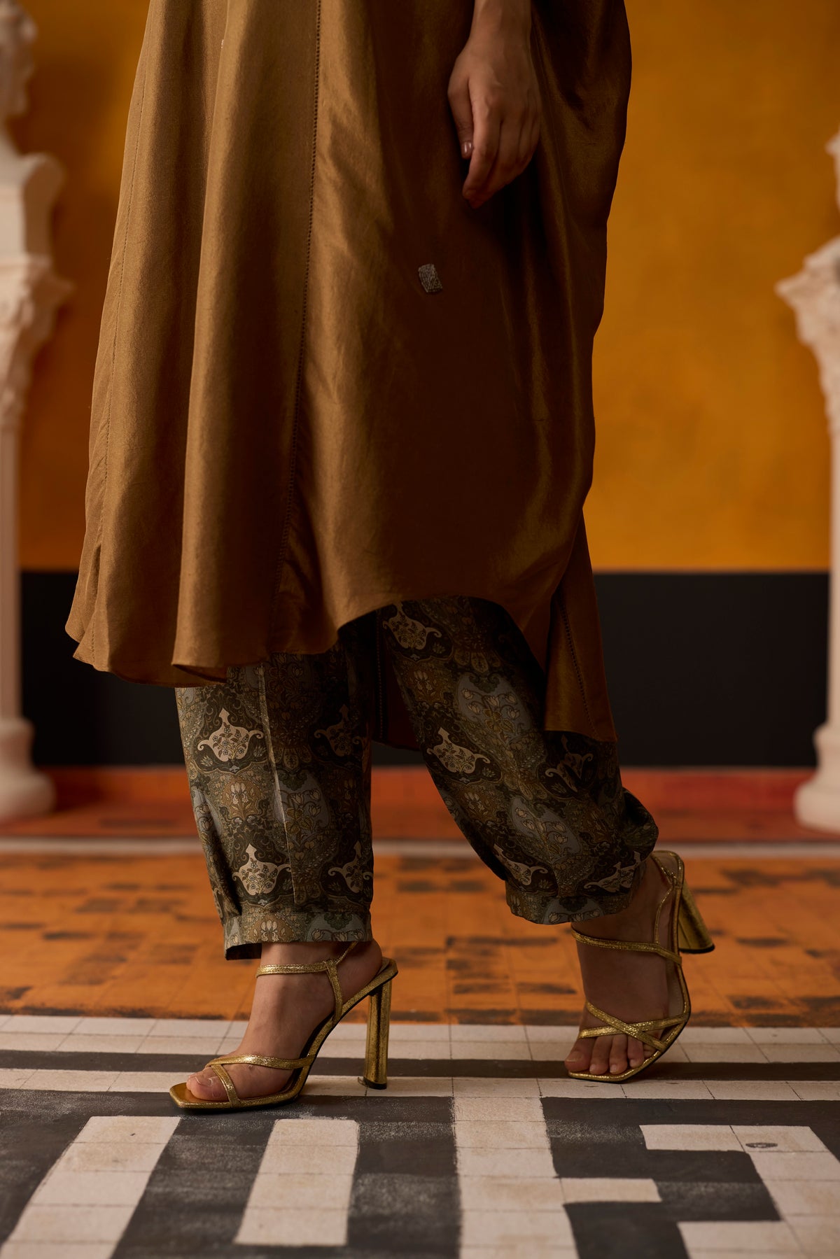 Brisa Kaftan Set- Brown