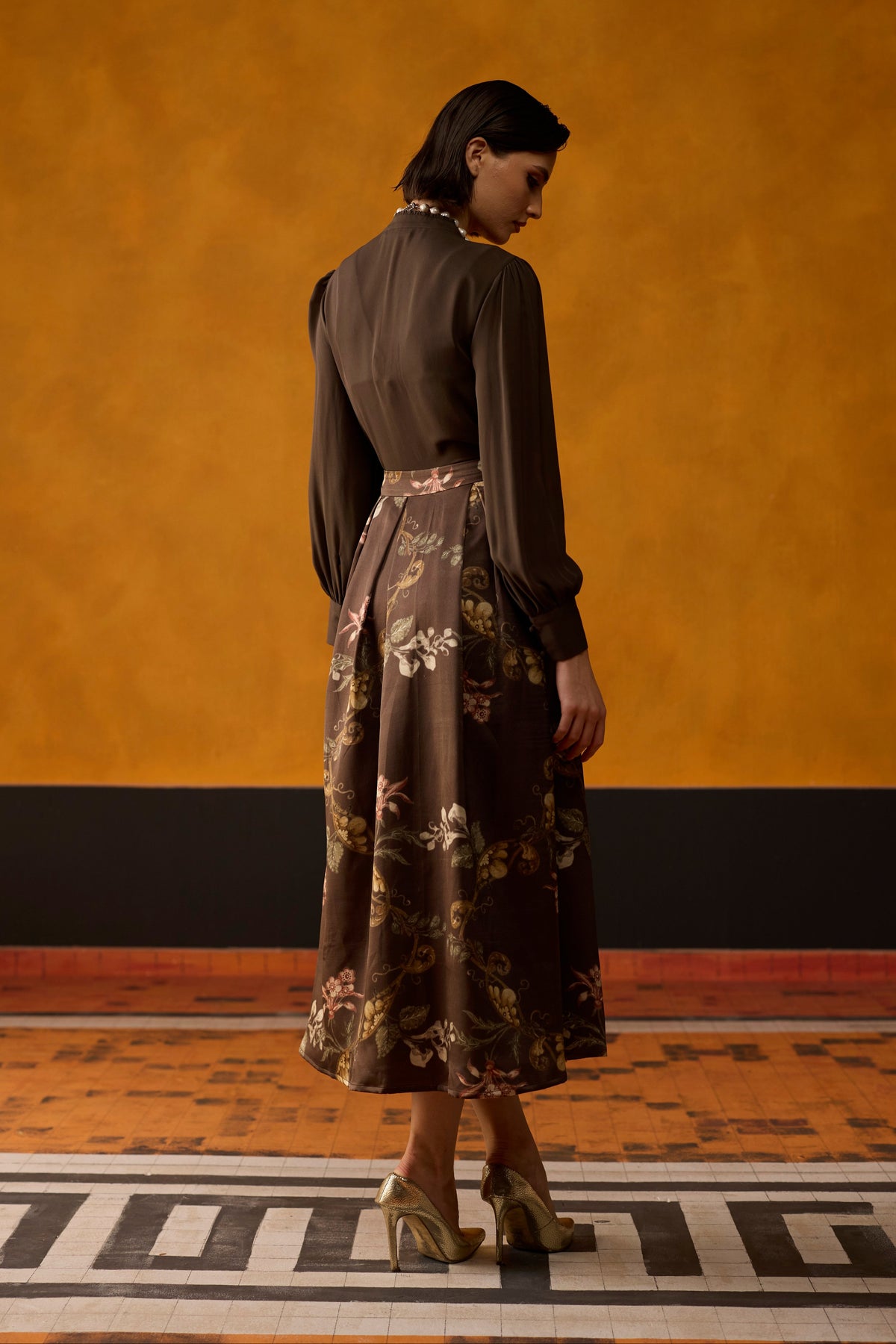 Amara Skirt- Brown