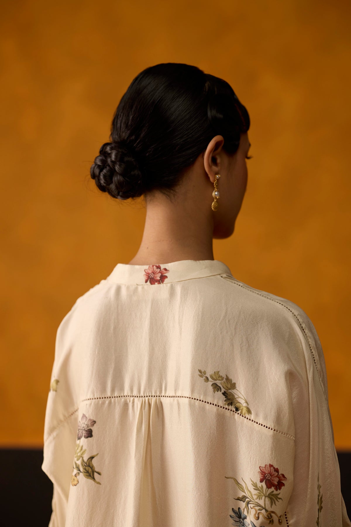 Ember Kurta set- Off white and Green