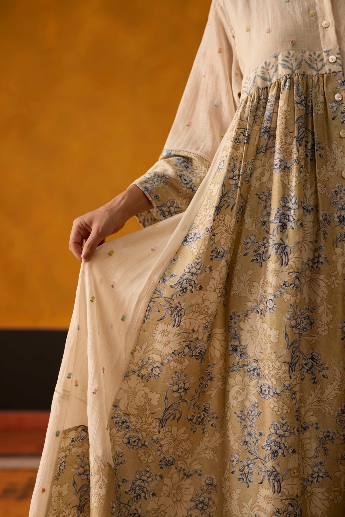 Raye Tunic- Blue and Beige