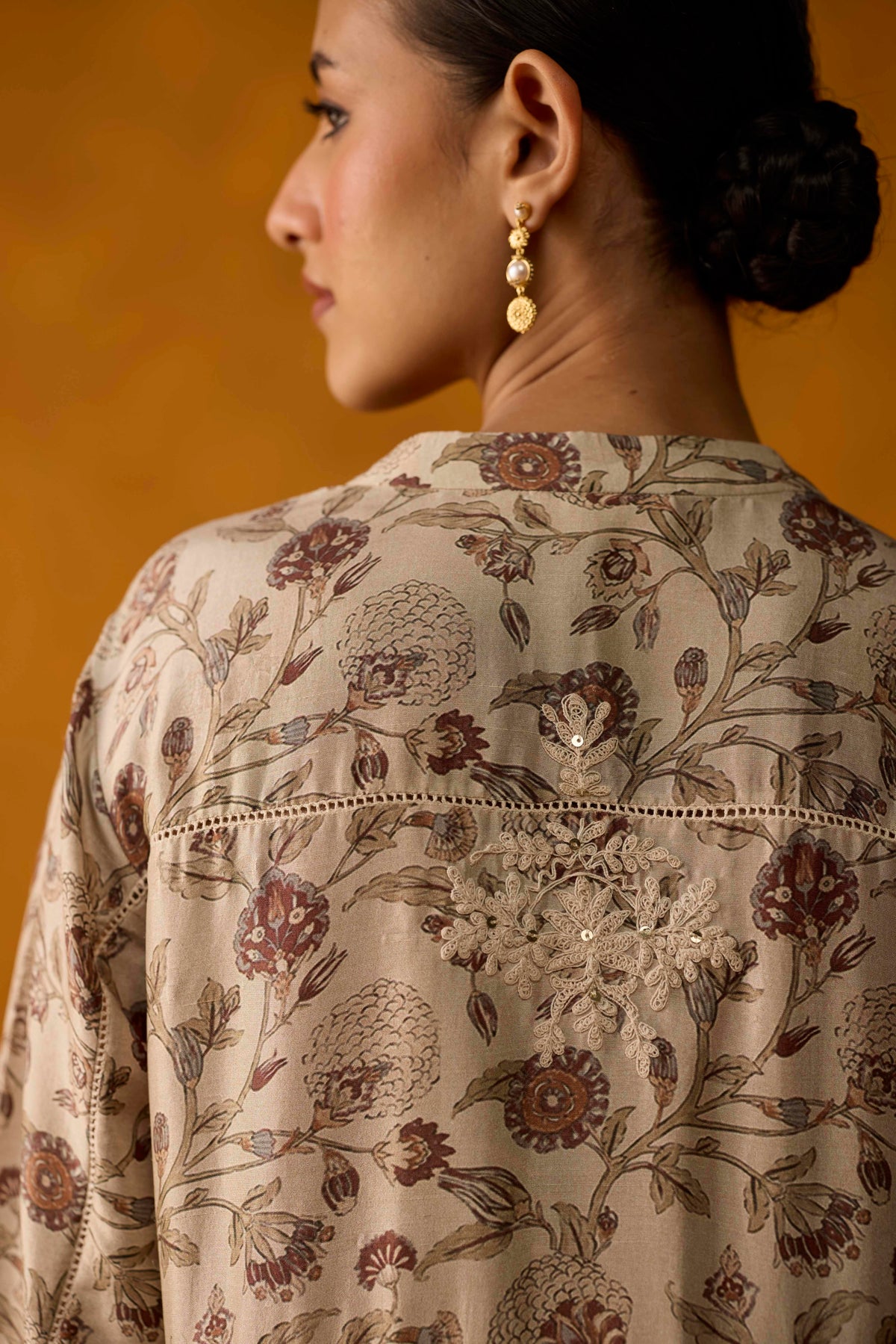 Chowa Kurta- Beige and Brown