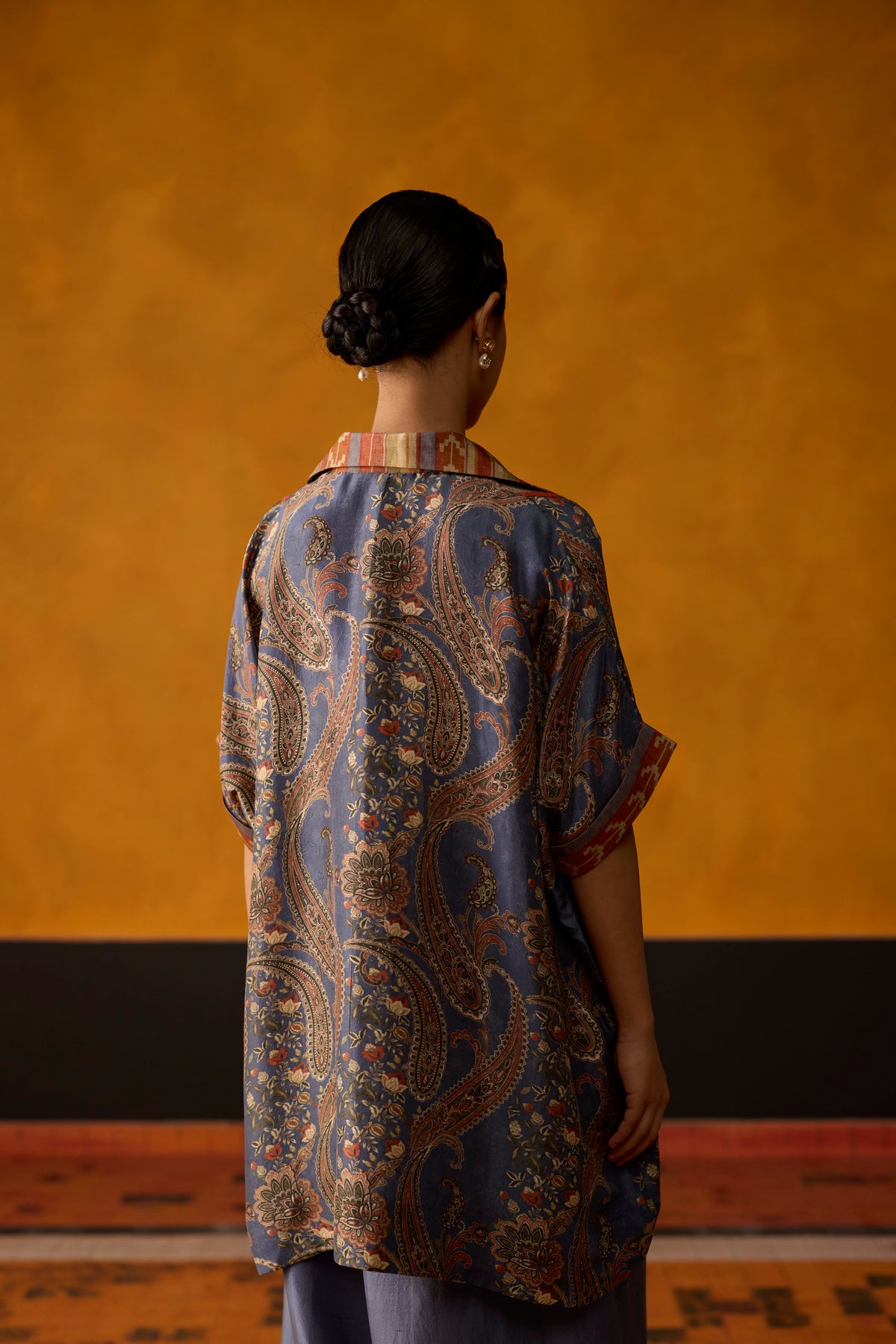Kiiro Top- Peach and Blue