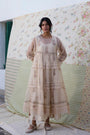 Reverie Dress- Ecru and Red