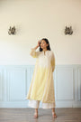 Bokashi Kurta - Off White And Yellow
