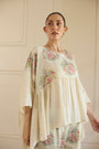 Dorai Top - Off White And Pink